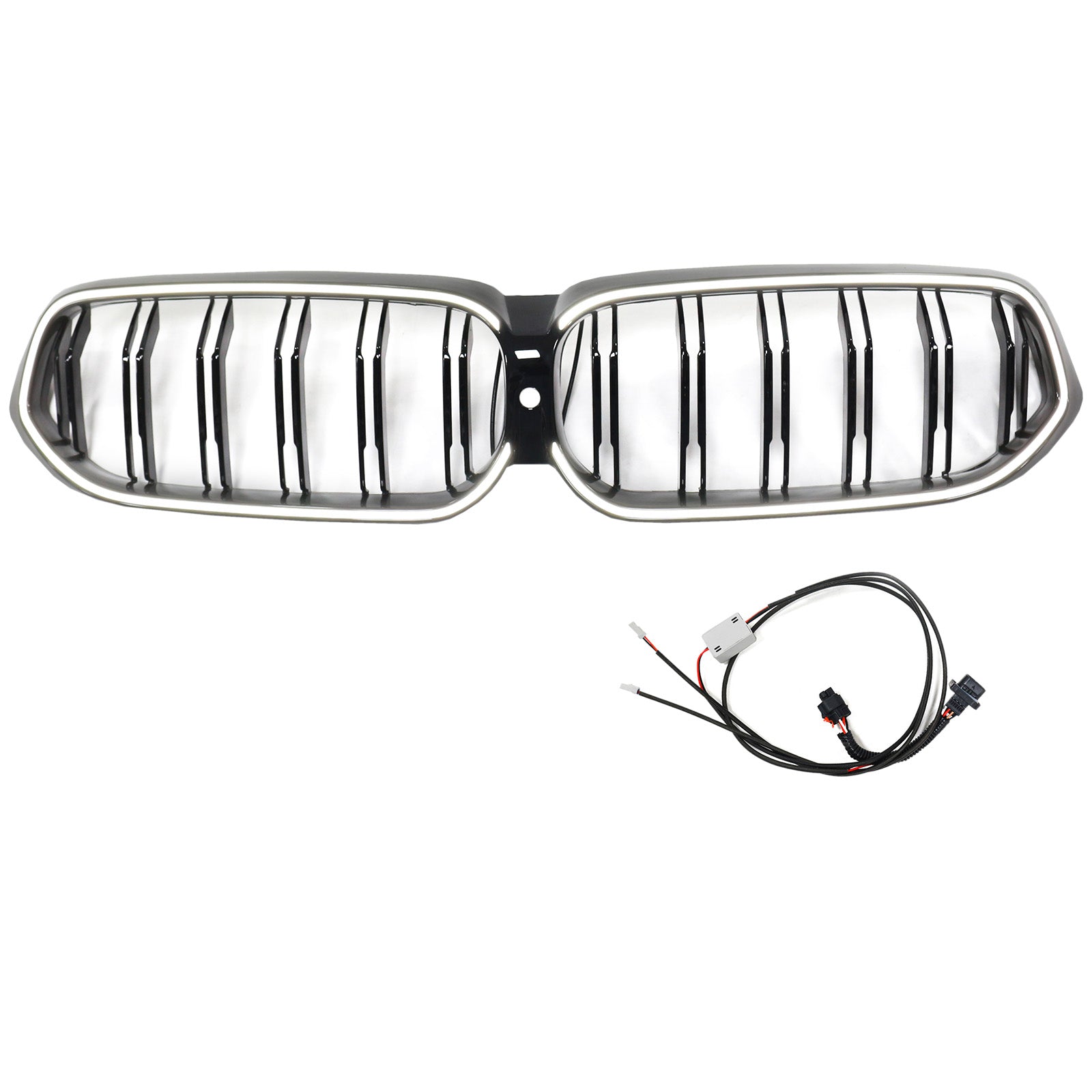 Grille de calandre avant noire à double lamelles pour BMW Série 6 G32 2020-2025