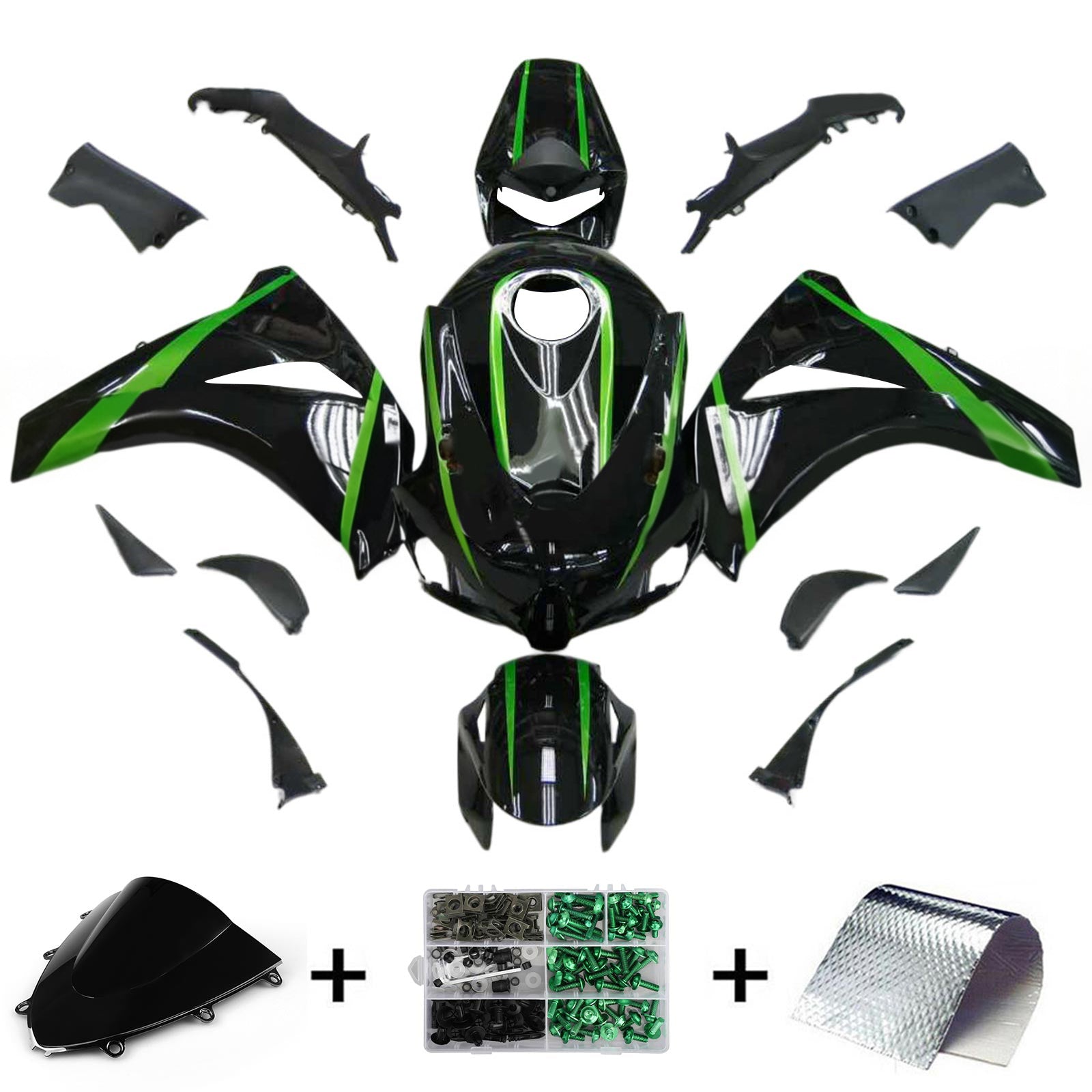 Kit de carénage injecté en plastique ABS pour Honda CBR1000RR 2008-2011