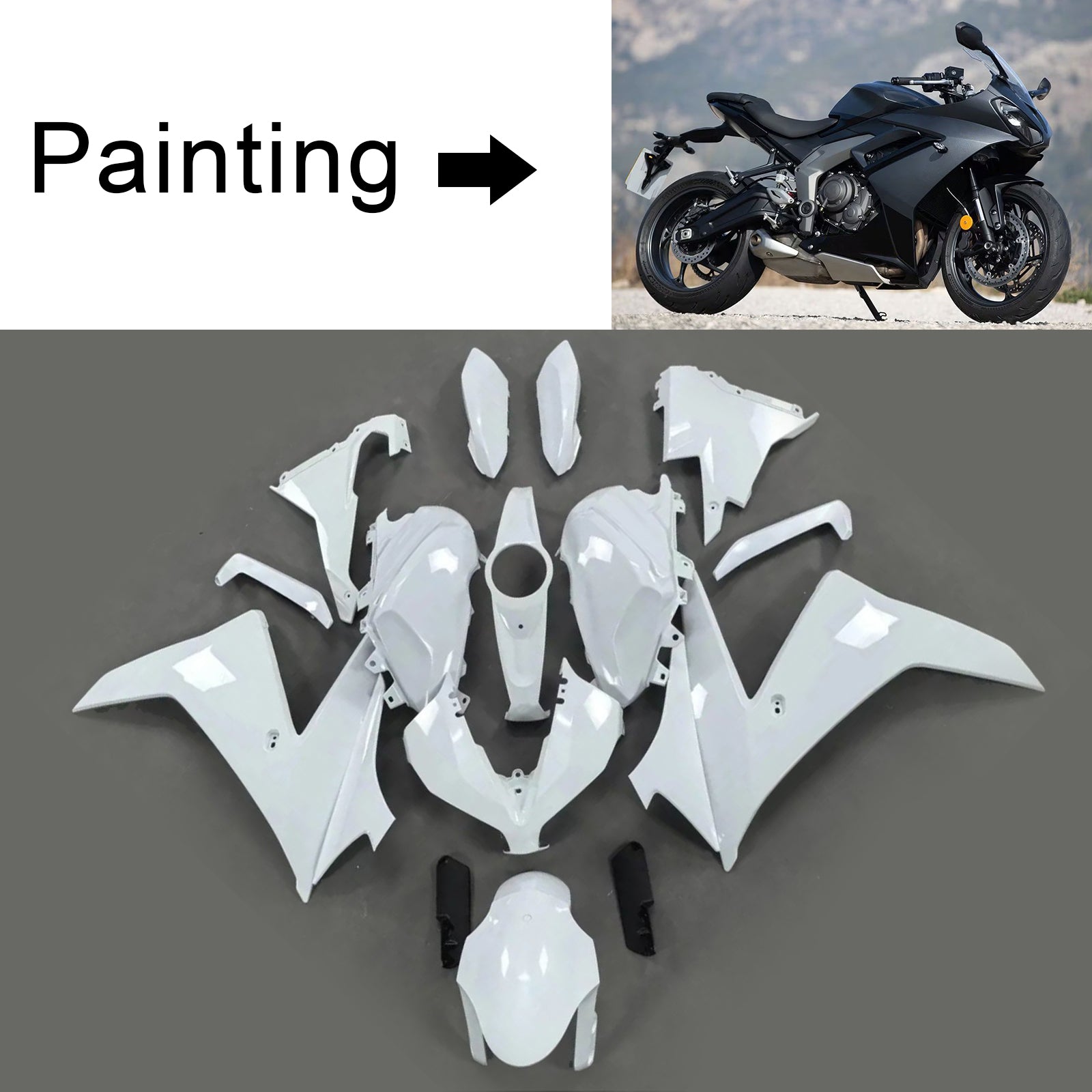 Kit de carénage injecté en plastique ABS pour Triumph Daytona 660 2024-2025