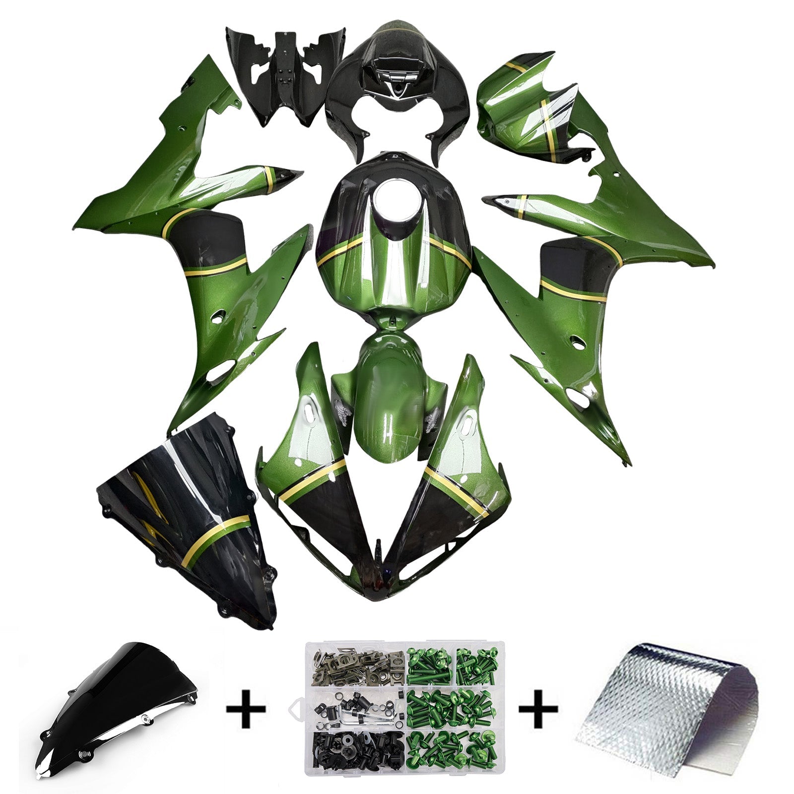 Kit carenatura iniettata in plastica ABS per Yamaha YZFR1 YZF-R1 2004-2006