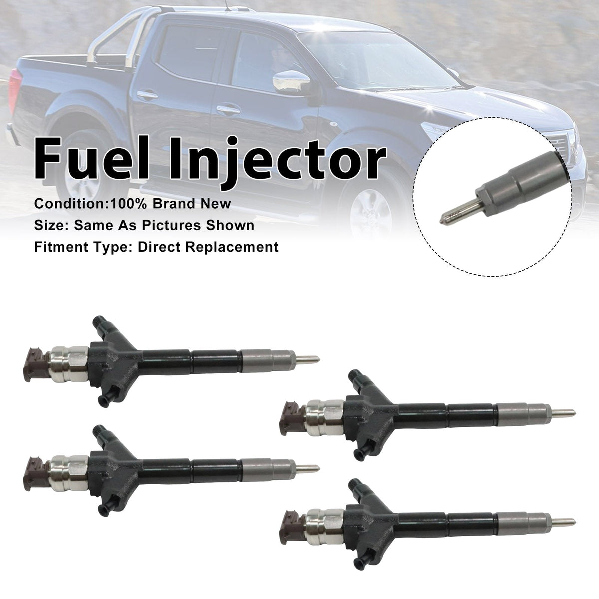 4 injecteurs de carburant pour Nissan Navara NP300 295050-1060 16600-3XN0A