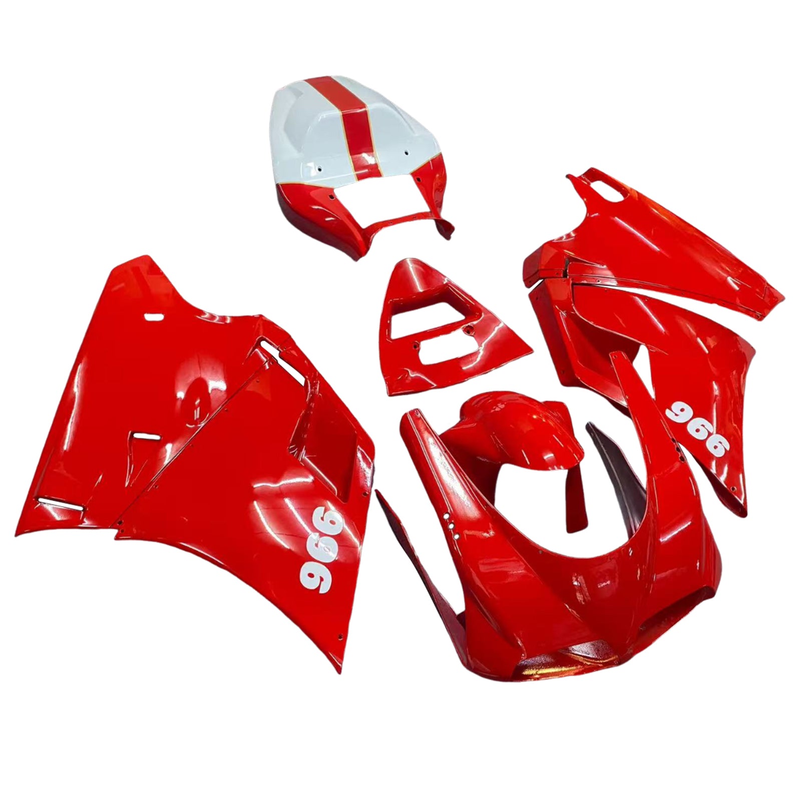 Kit de carénage en plastique injecté compatible avec Ducati 748/916/996/998 1996-2002