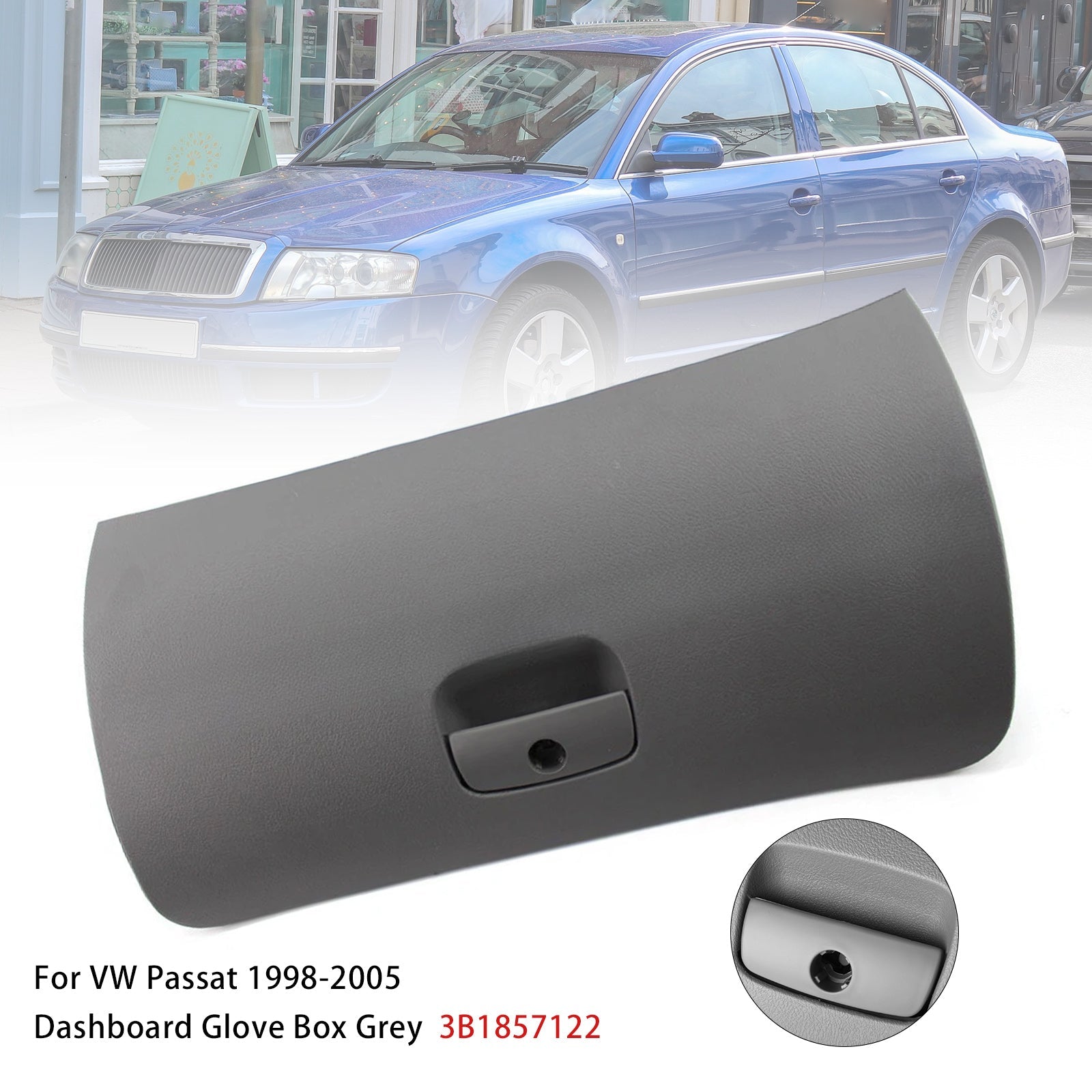 Vano portaoggetti grigio per cruscotto 3B1857122 per VW Passat 1998-2005