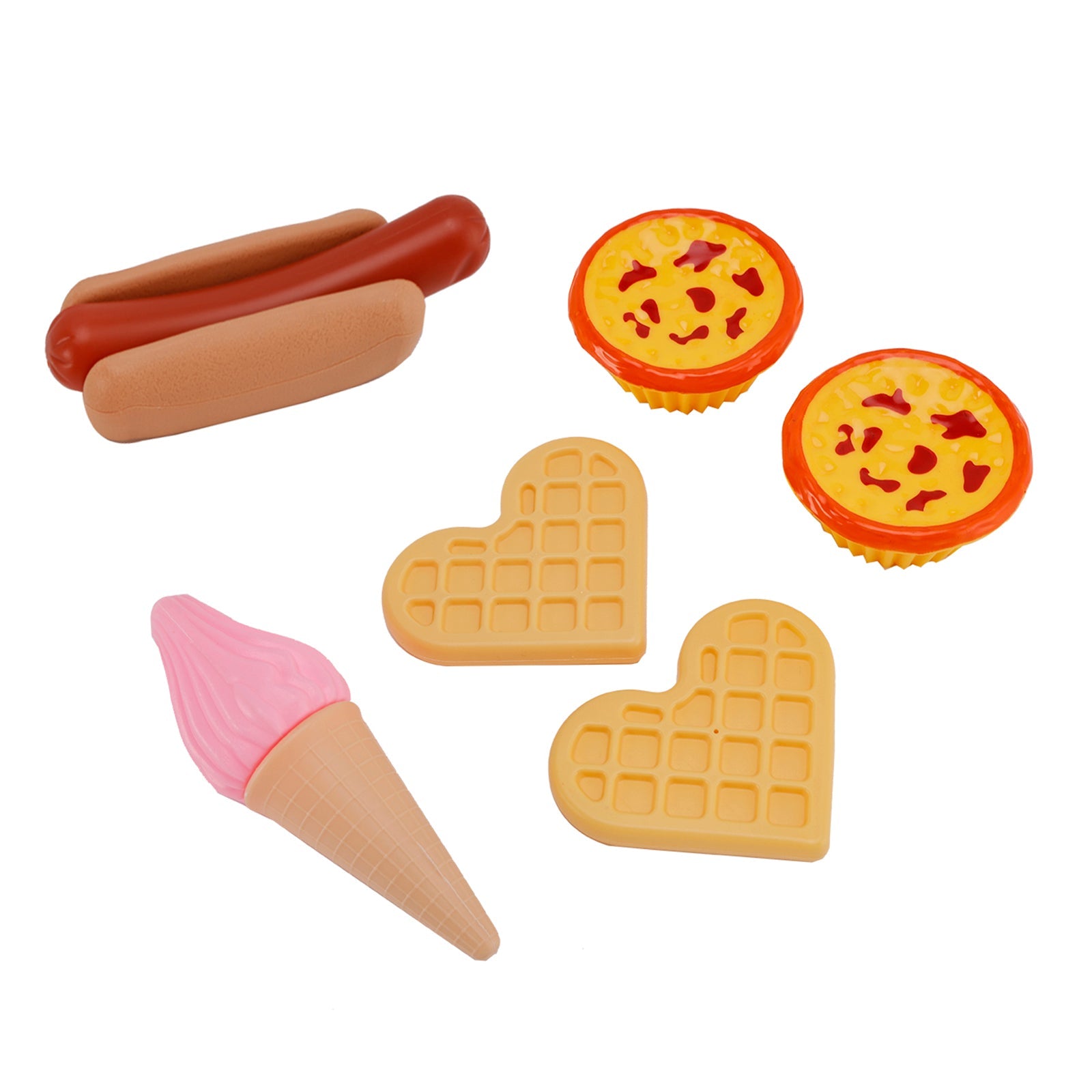 Ensemble de cuisine pour enfants, tarte aux œufs, gaufres, glaces, boissons