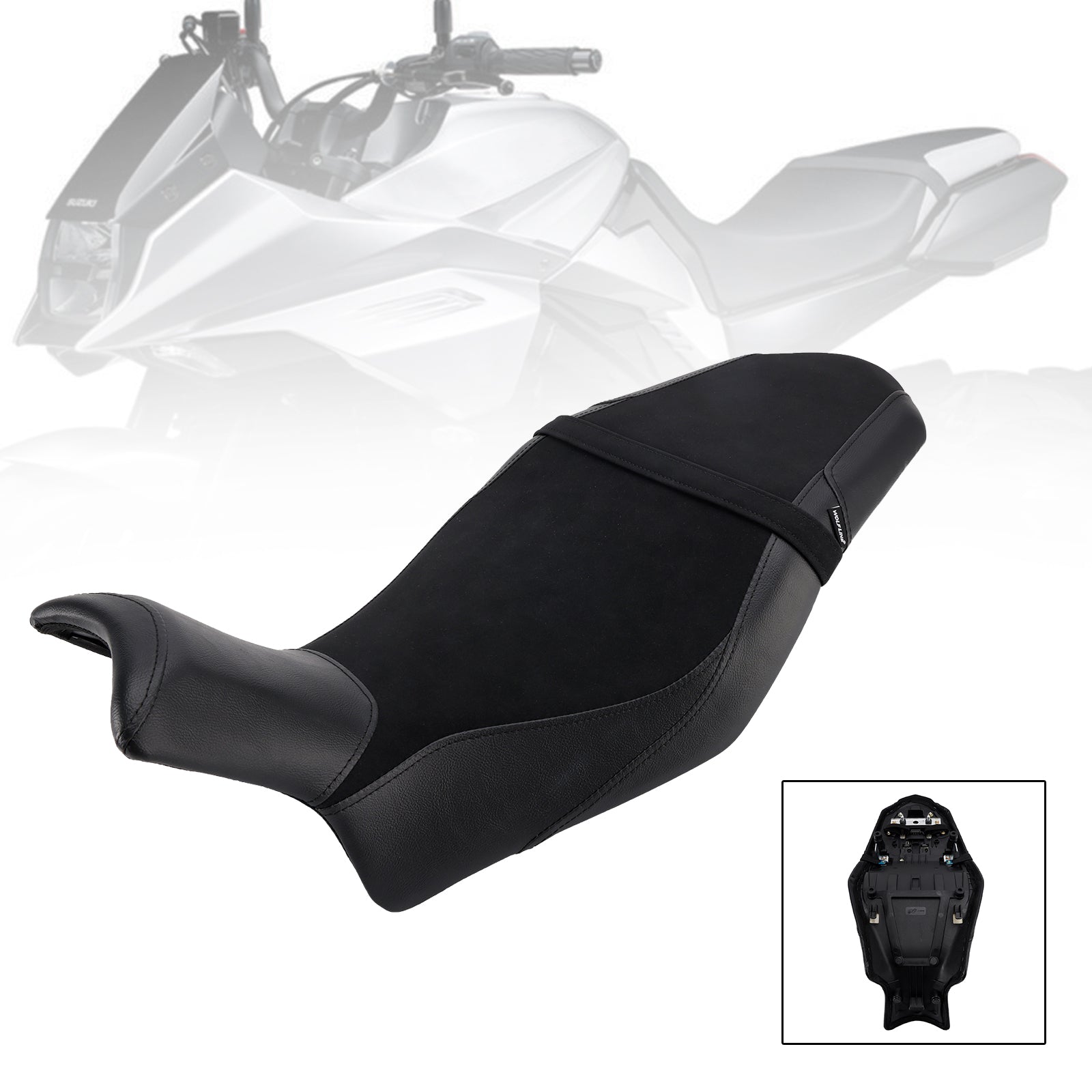 Cojín de asiento del pasajero delantero y trasero para Suzuki Katana 2019-2024