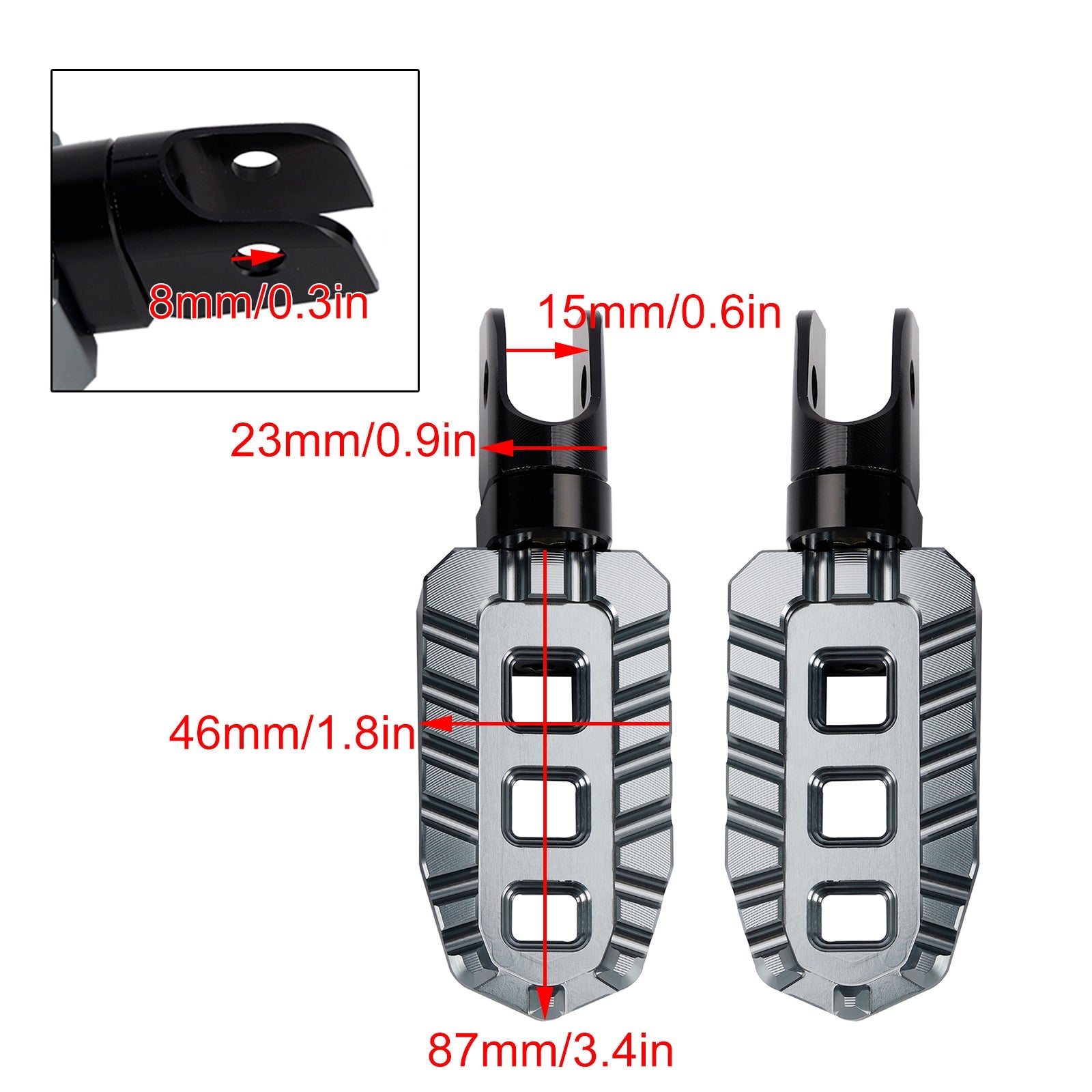 Repose-pieds avant pour BMW R1300GS, F900GS, F800GS, S1000XR 2023-2024