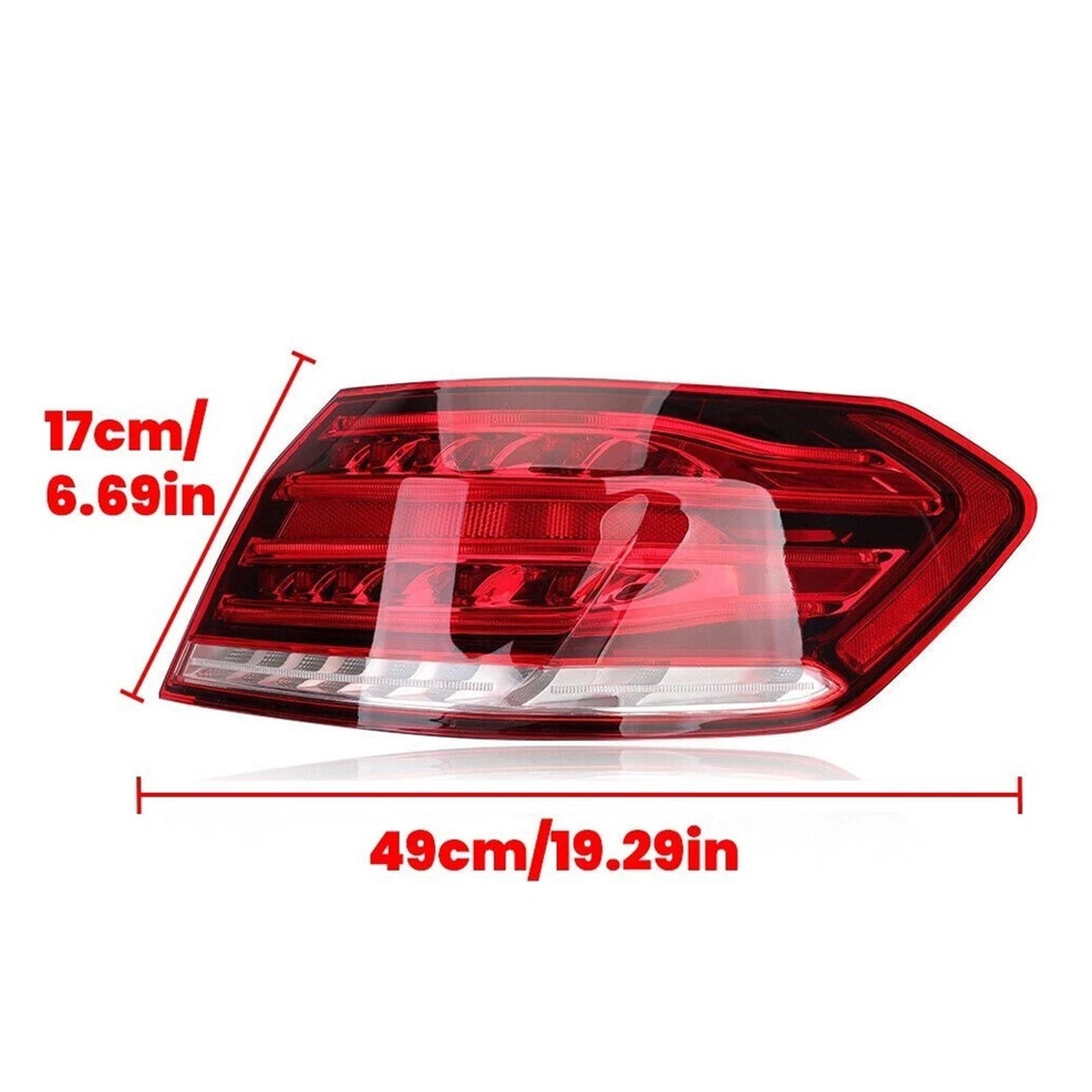 Rechter buitenste LED-achterlicht (met remlicht) voor Mercedes-Benz E-Klasse W212 Gerestaureerde sedan (2013-2015) : referenties 2129060203, 2129060857 en 2129060803