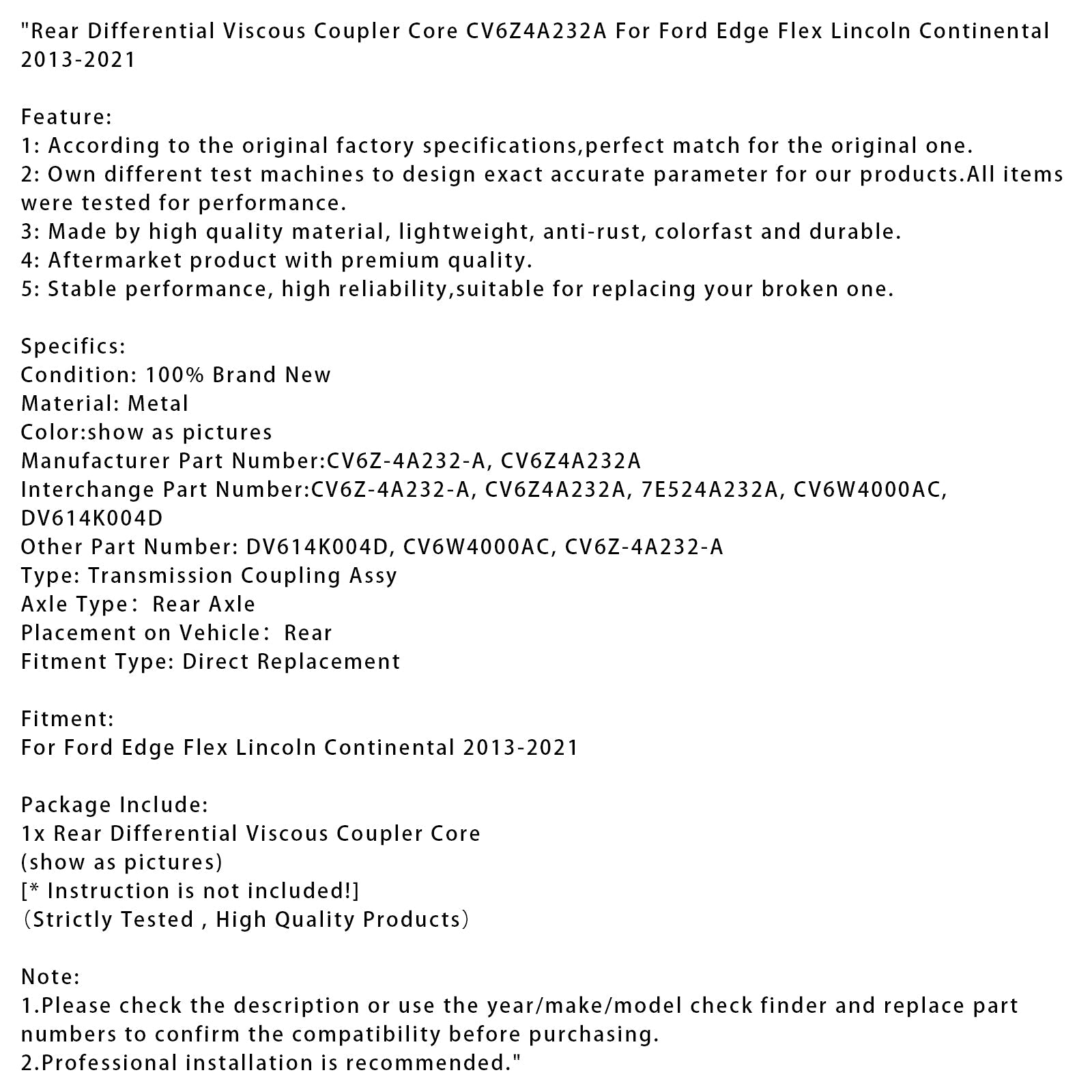 Ford Edge Flex Lincoln 2013-2021 CV6Z4A2A2A2A