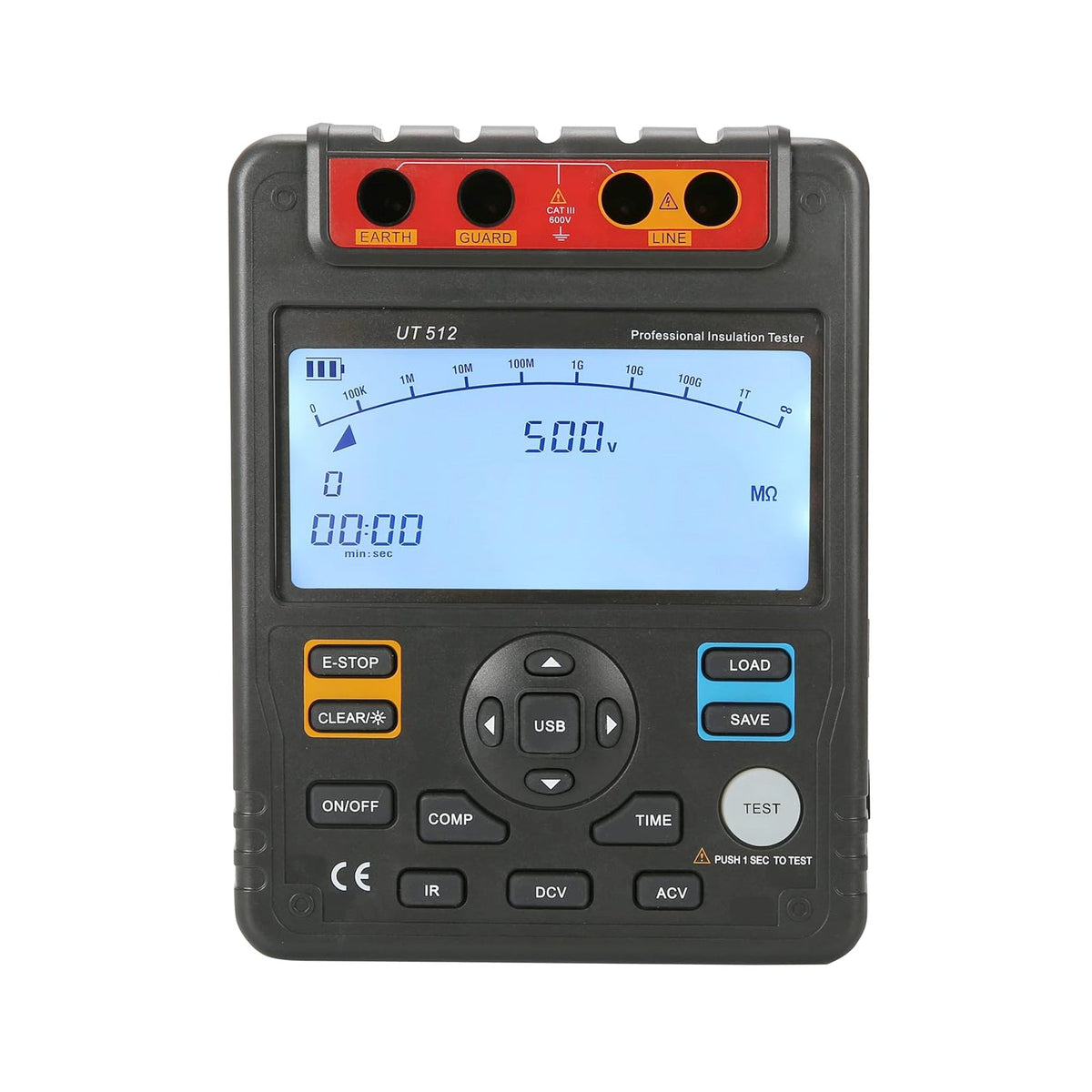 UT512 Isolatieweerstandstester Voltmeter Autobereik 2500V 100GΩ
