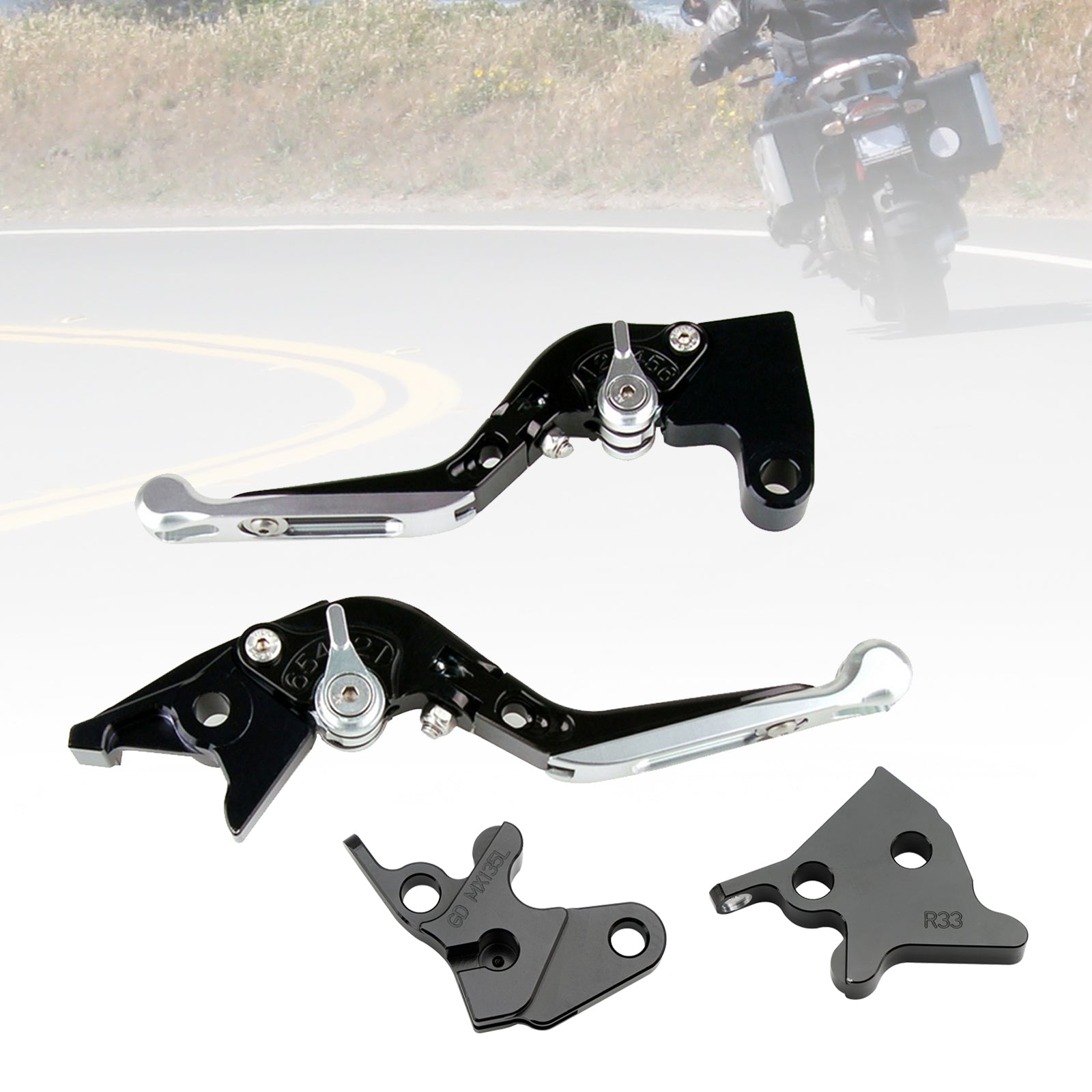 Leva freno e frizione regolabile per Yamaha YBR125 2005-2014