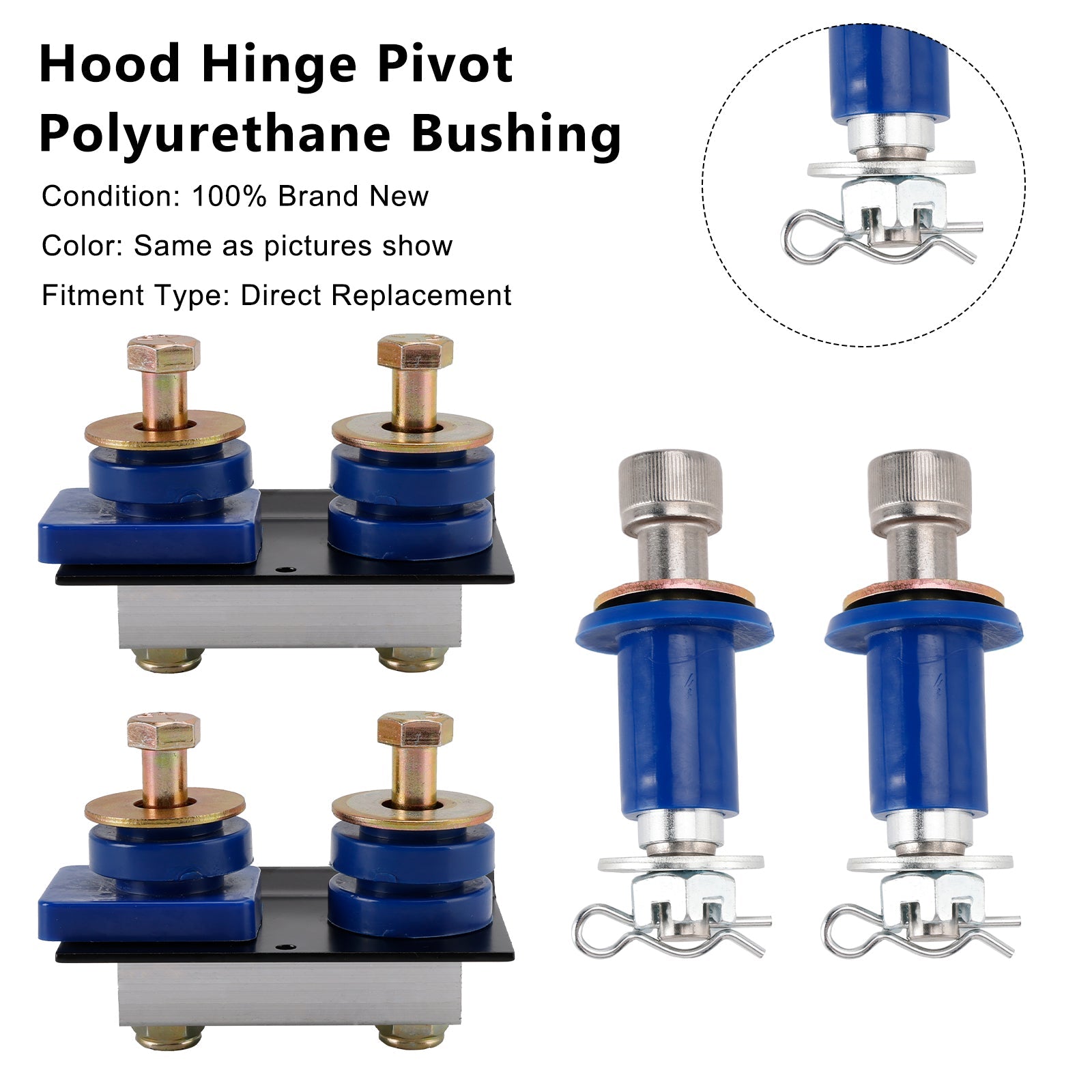 Hood-saranan pivot, kiinnityspultti 13-04154, yhteensopiva Peterbiltin kanssa 357 378 379