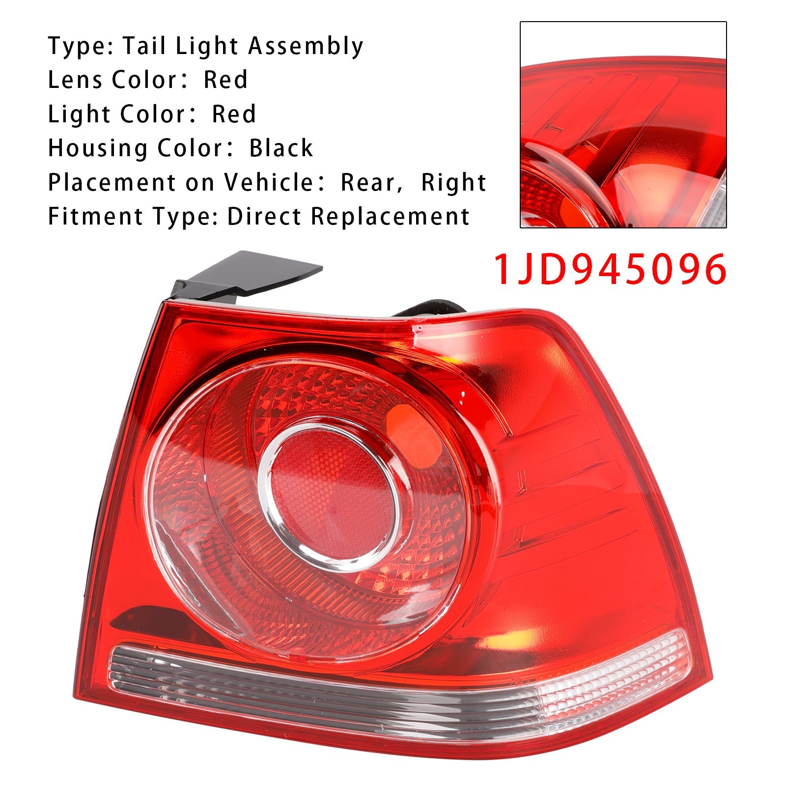 Desna zadnja luč 1JD945096 za VW Bora GLI 2006-2011