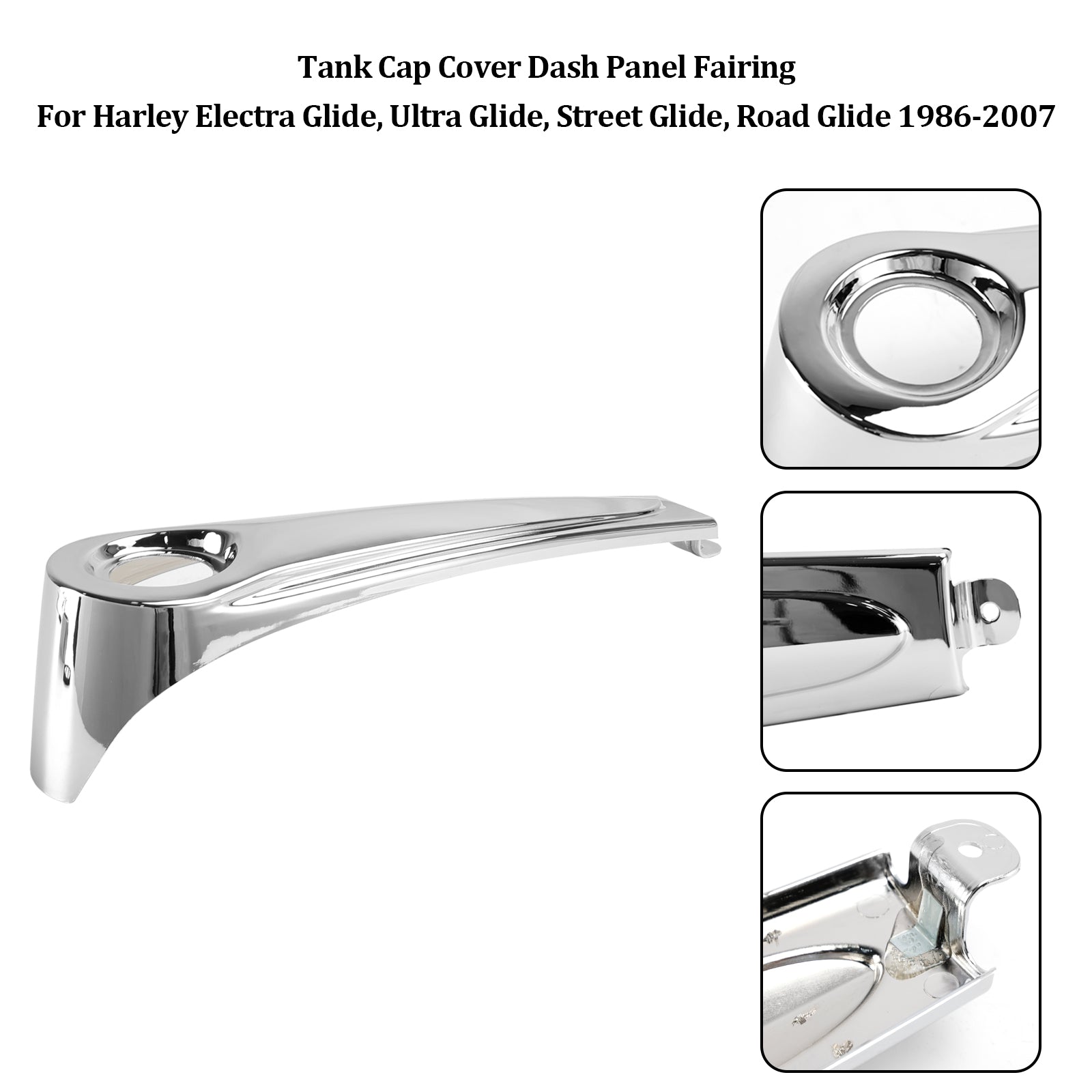 1986-2007 Harley Electra Glide, Ultra Glide, Street Glide, Road Glide Réservoir Cap Cover Panel Carénage