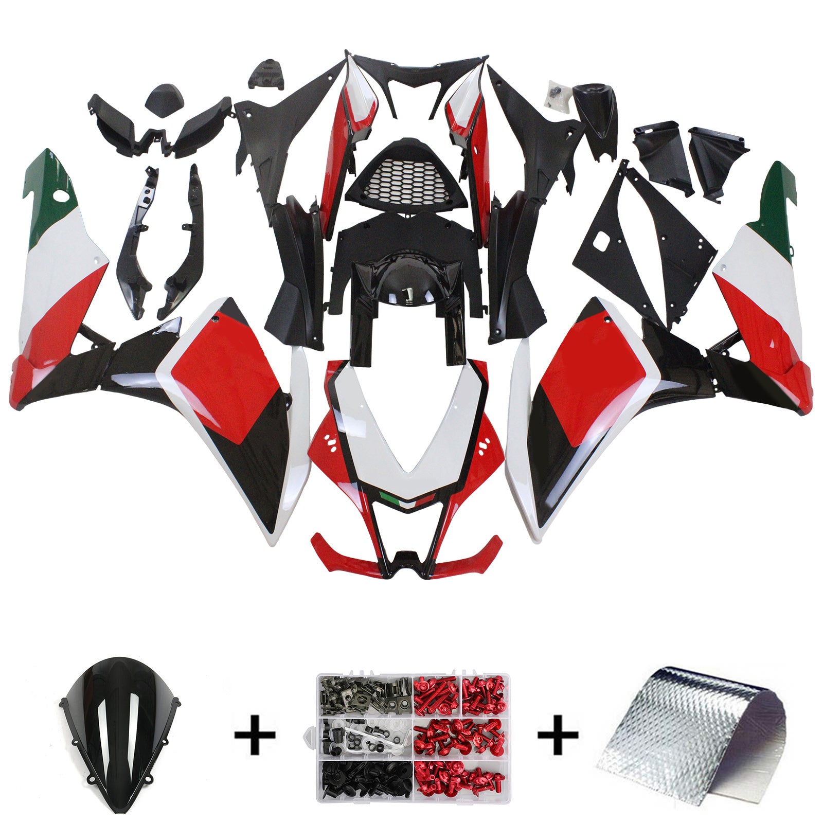 Kit de carénage par injection, carrosserie en plastique ABS, compatible avec l’Aprilia RSV4 1000 2009-2015