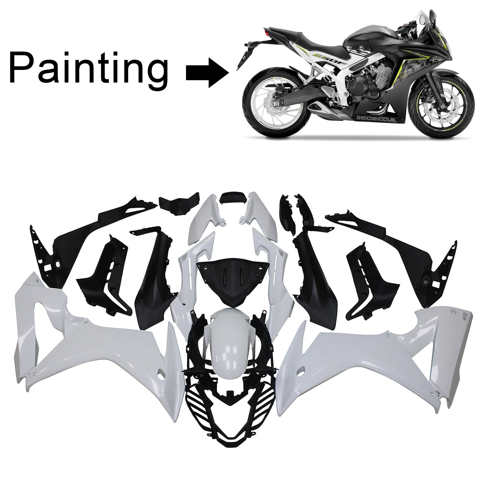 2014-2016 Honda CBR650F Kit de carenado de inyección de carrocería de plástico ABS