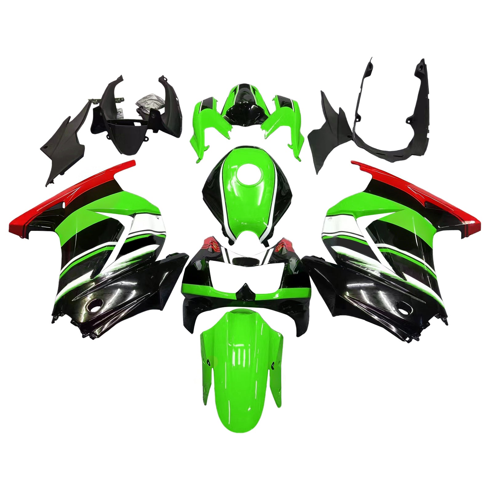 Kit de carénage injecté en plastique ABS pour Kawasaki EX250 Ninja250R 2008-2012