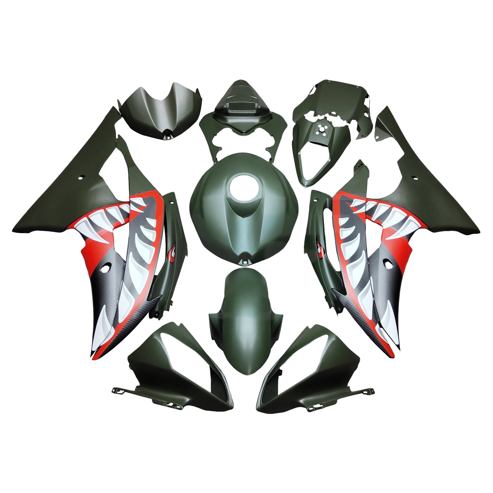 Kit de carénage injecté en plastique ABS pour Yamaha YZFR6 YZF-R6 2008-2016