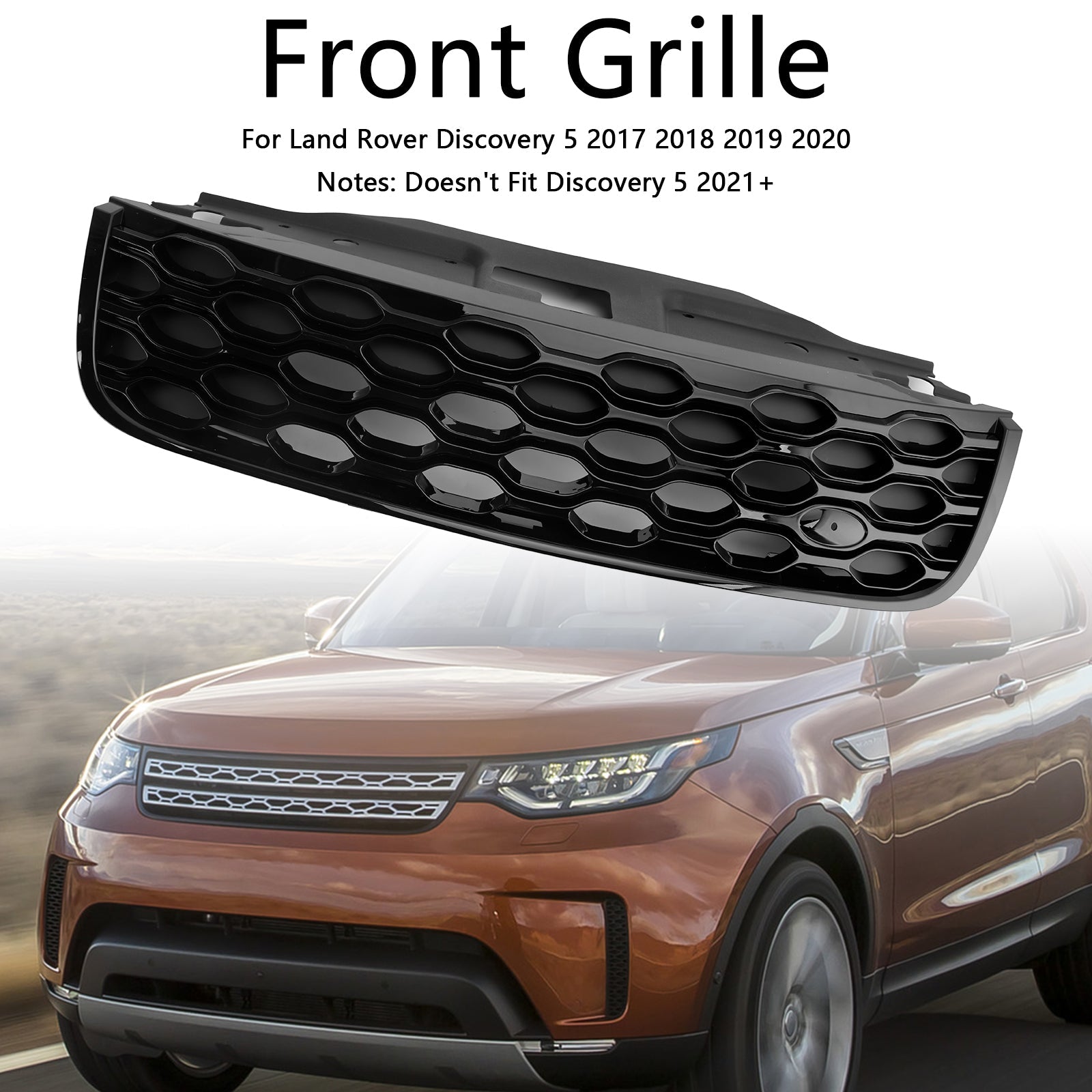 Grid del paraurti anteriore nero per Land Rover Discovery 5 L462 2017-2020