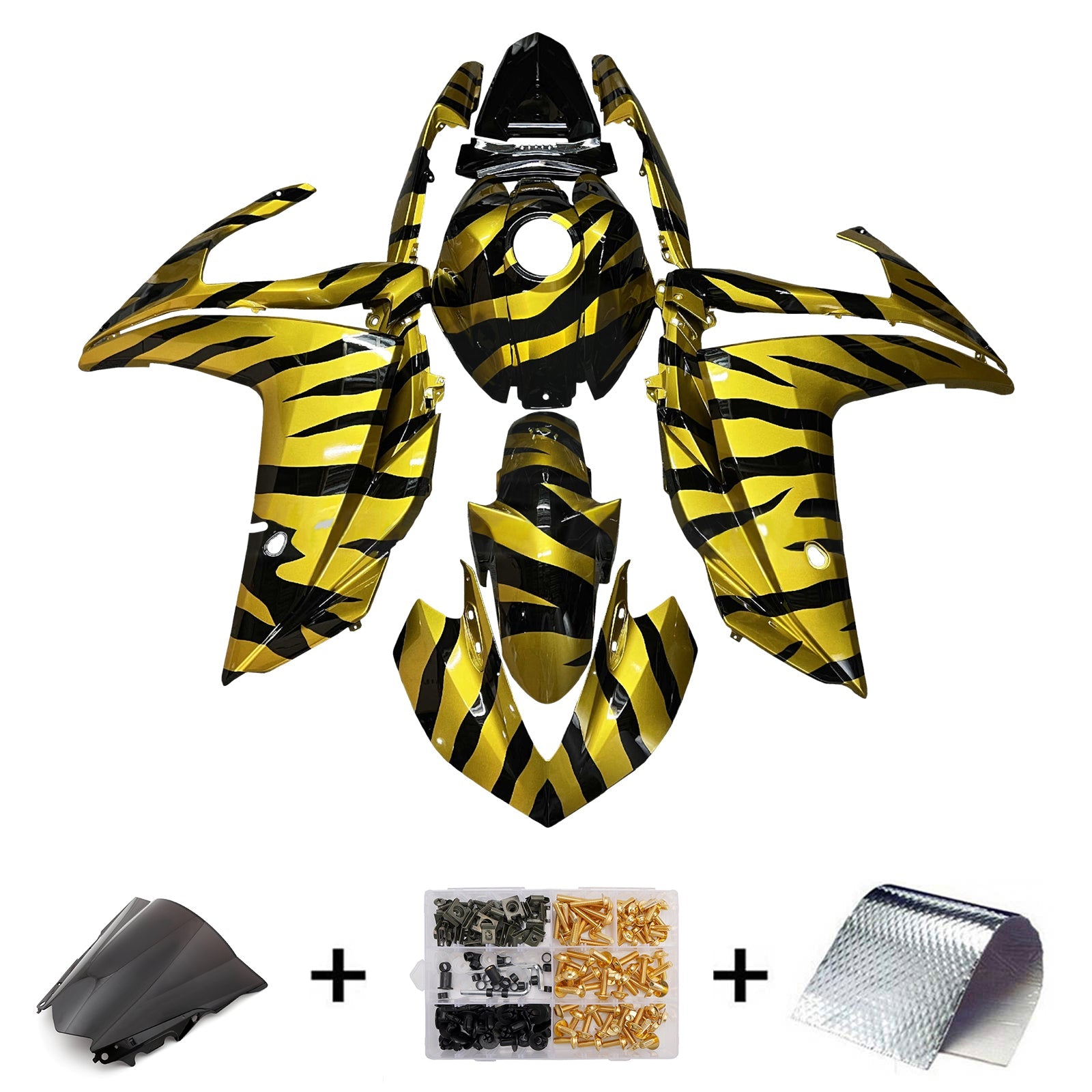 Kit de carénage injecté ABS pour Yamaha YZF-R3 2014-2018 et R25 2015-2017