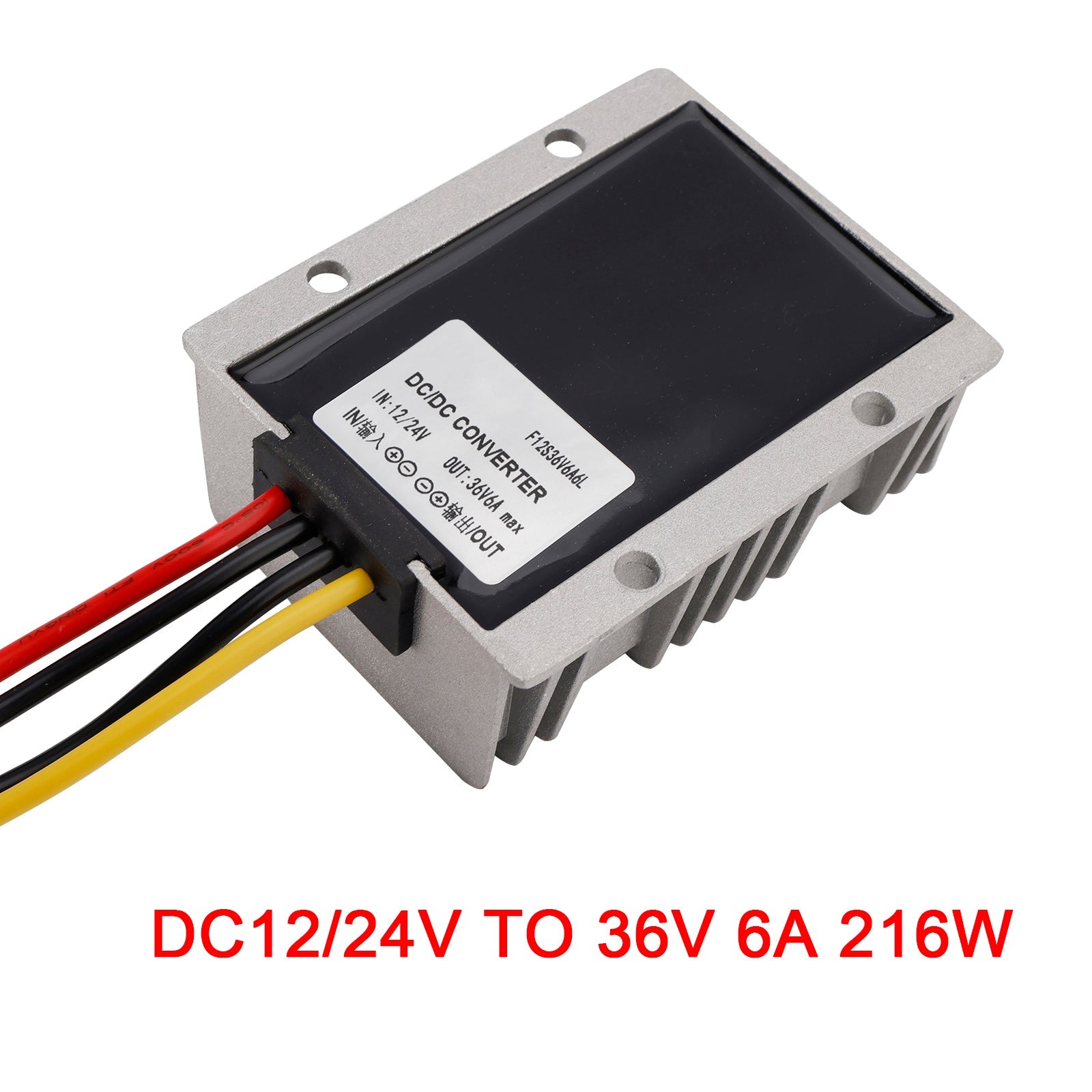 Convertisseur régulateur DC/DC étanche 6 A 12 V/24 V, élévateur jusqu'à 36 V 216 W