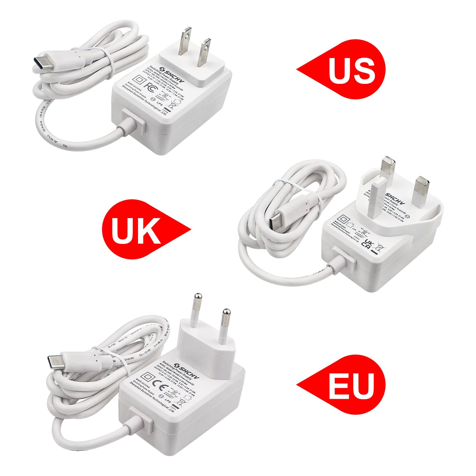 Raspberry Pi 5 Adattatore settoriale, interfaccia USB-C, 27W, 5V5A Potenza, corrente completa