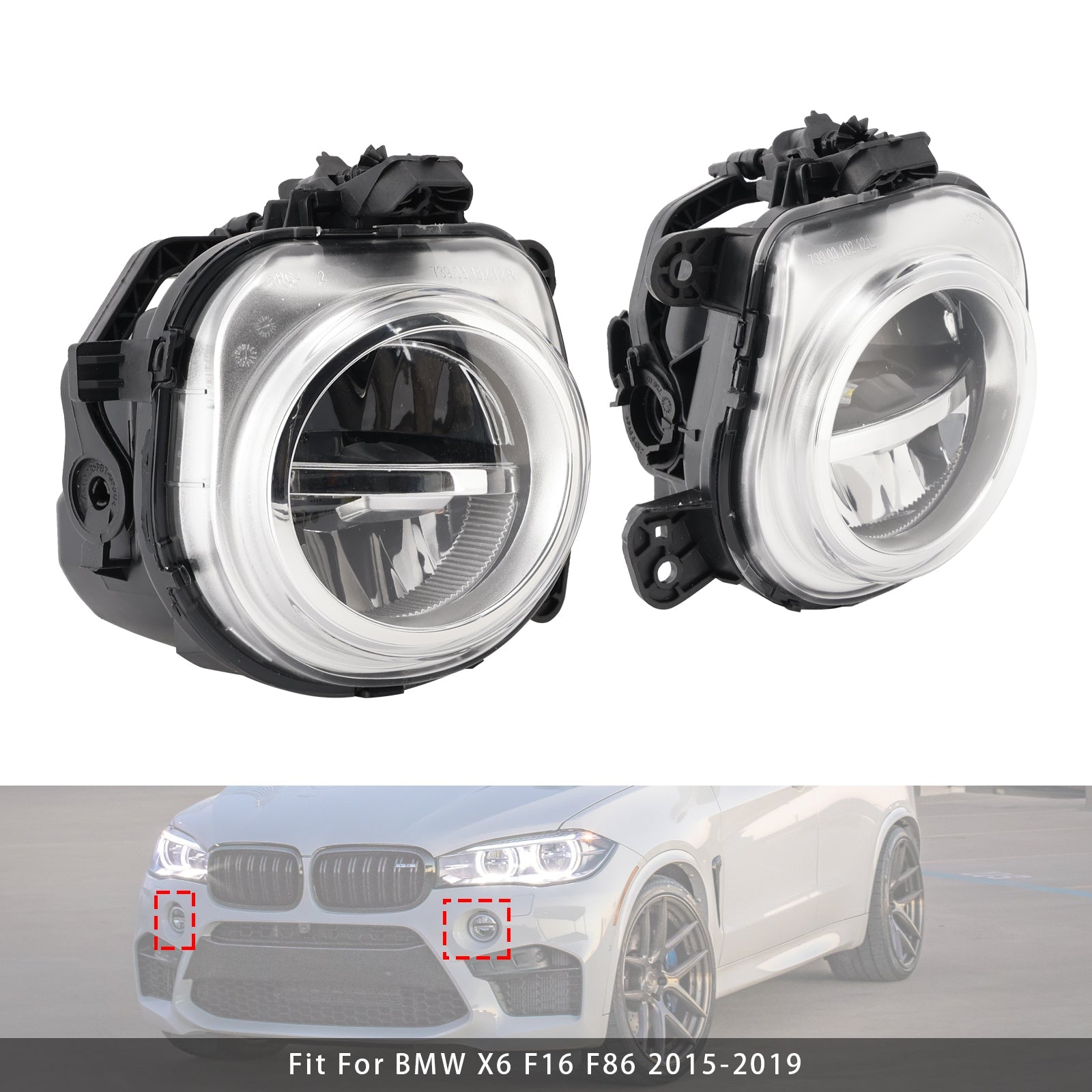 Paire de phares antibrouillard avant à LED pour BMW X3 F25 X4 F26 X5 F15 X6 F16 63177317252
