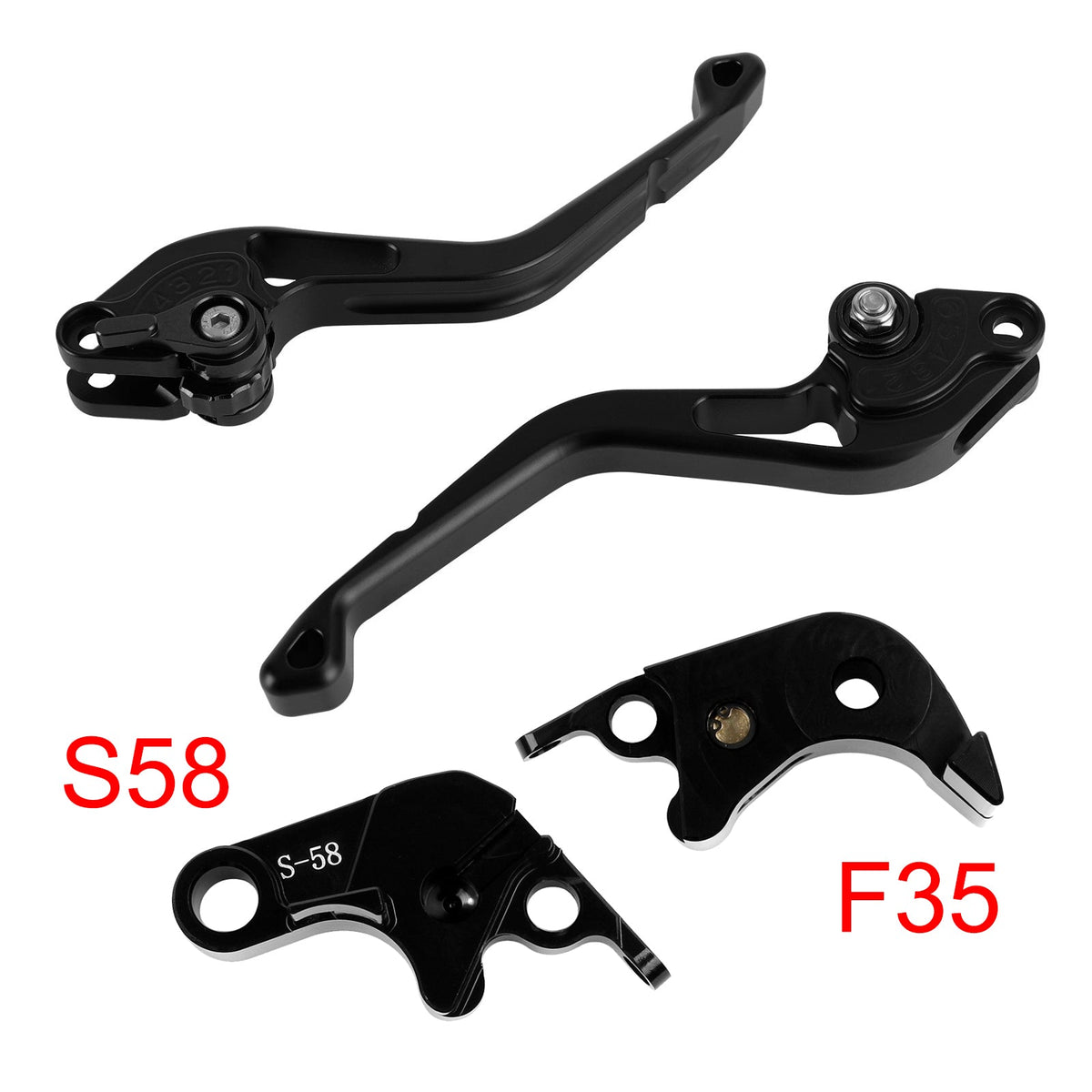 Levier de frein et d'embrayage court neuf, compatible avec Suzuki GSXR60006-10 GSX-S1000/F 2015, noir.
