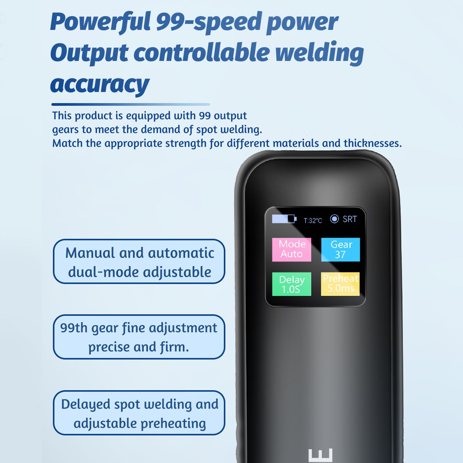 Mini saldatore per punti portatili per montare te stesso, strumento di saldatura a batteria a 99 velocità regolabili