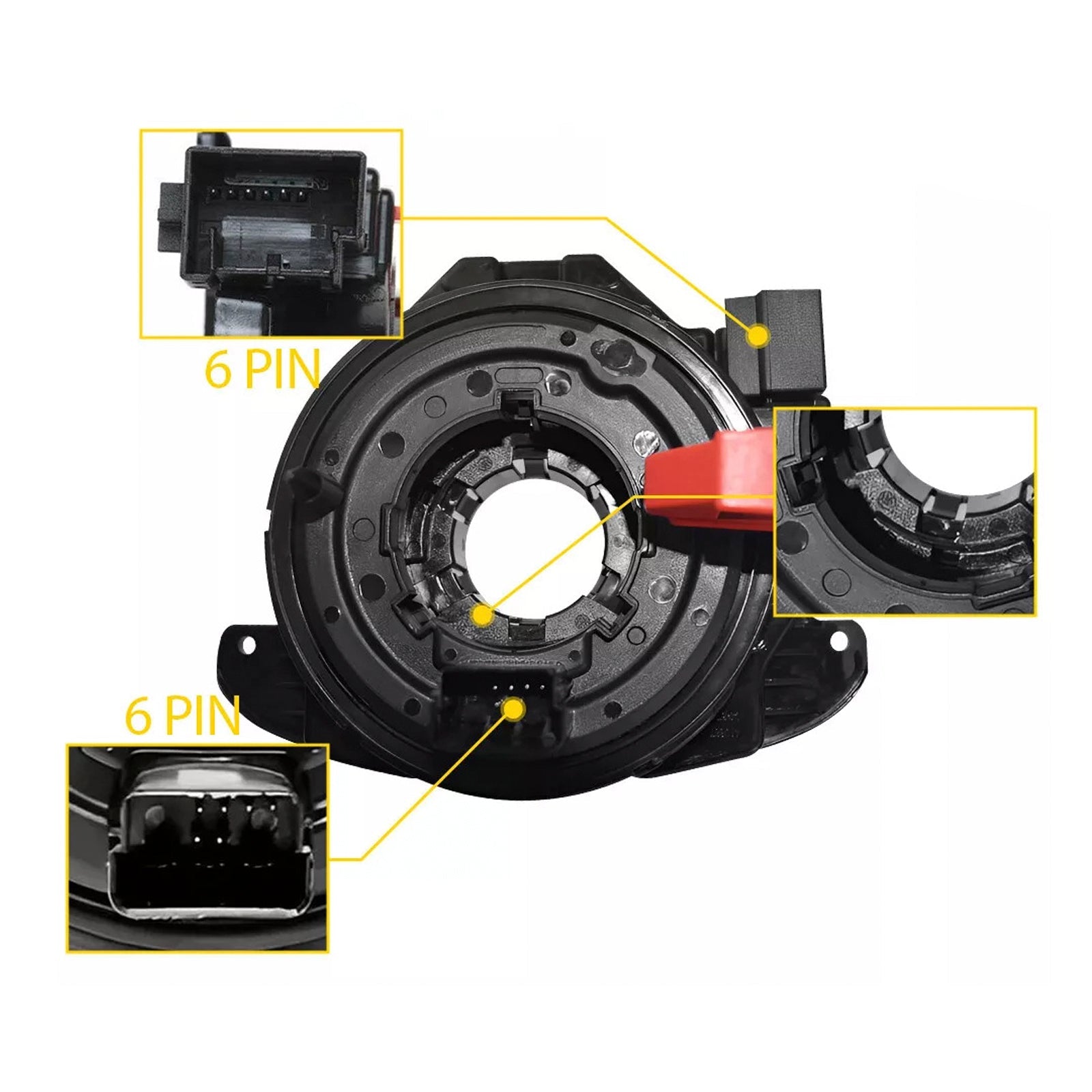 Ura spiralne kabelske ure 6C0959653 za sedež Skoda VW Polo V 6R1/6C1