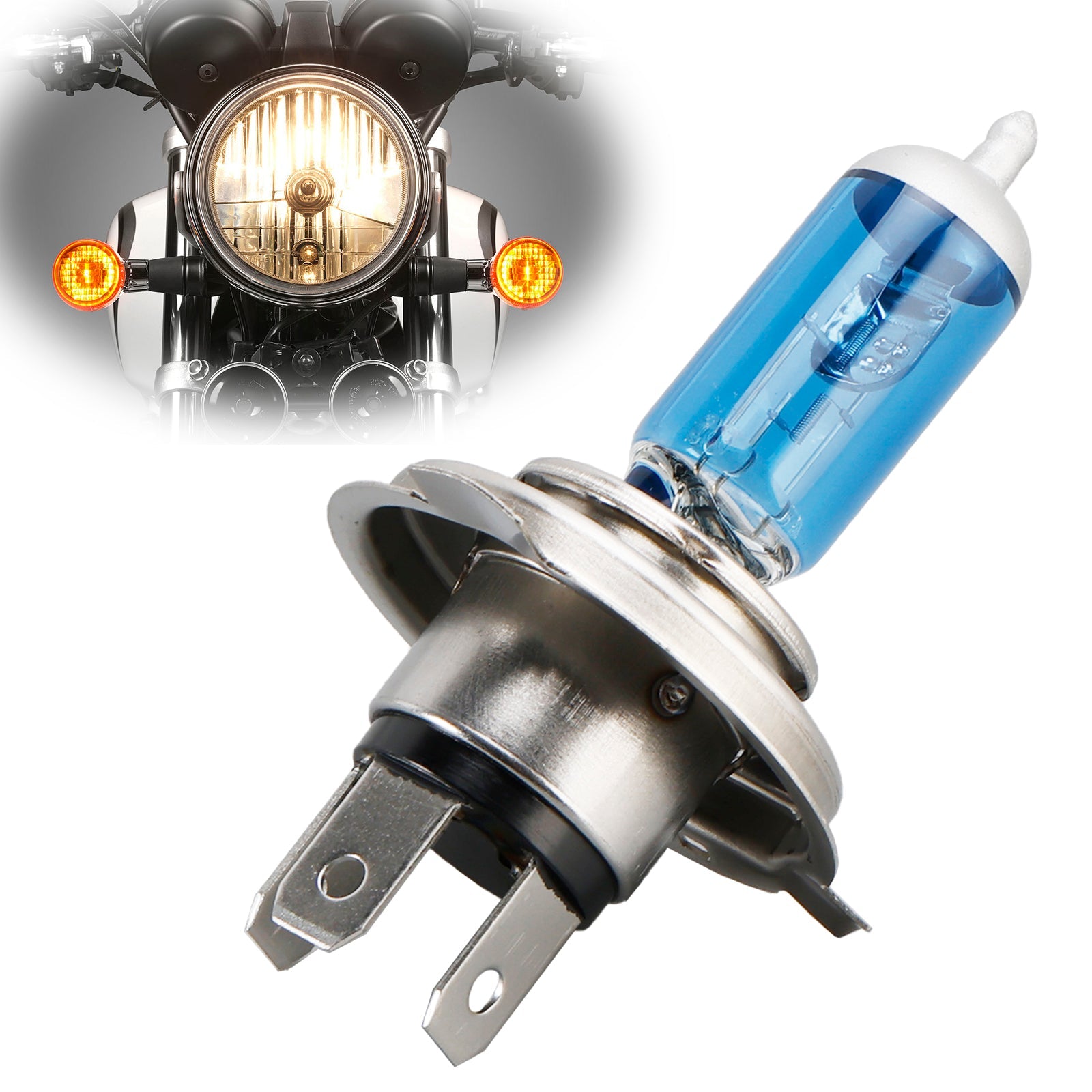 Feu de moto Cool Blue Hyper HS1 62185CBH-01B PX43T 12 V 35/35 W pour OSRAM