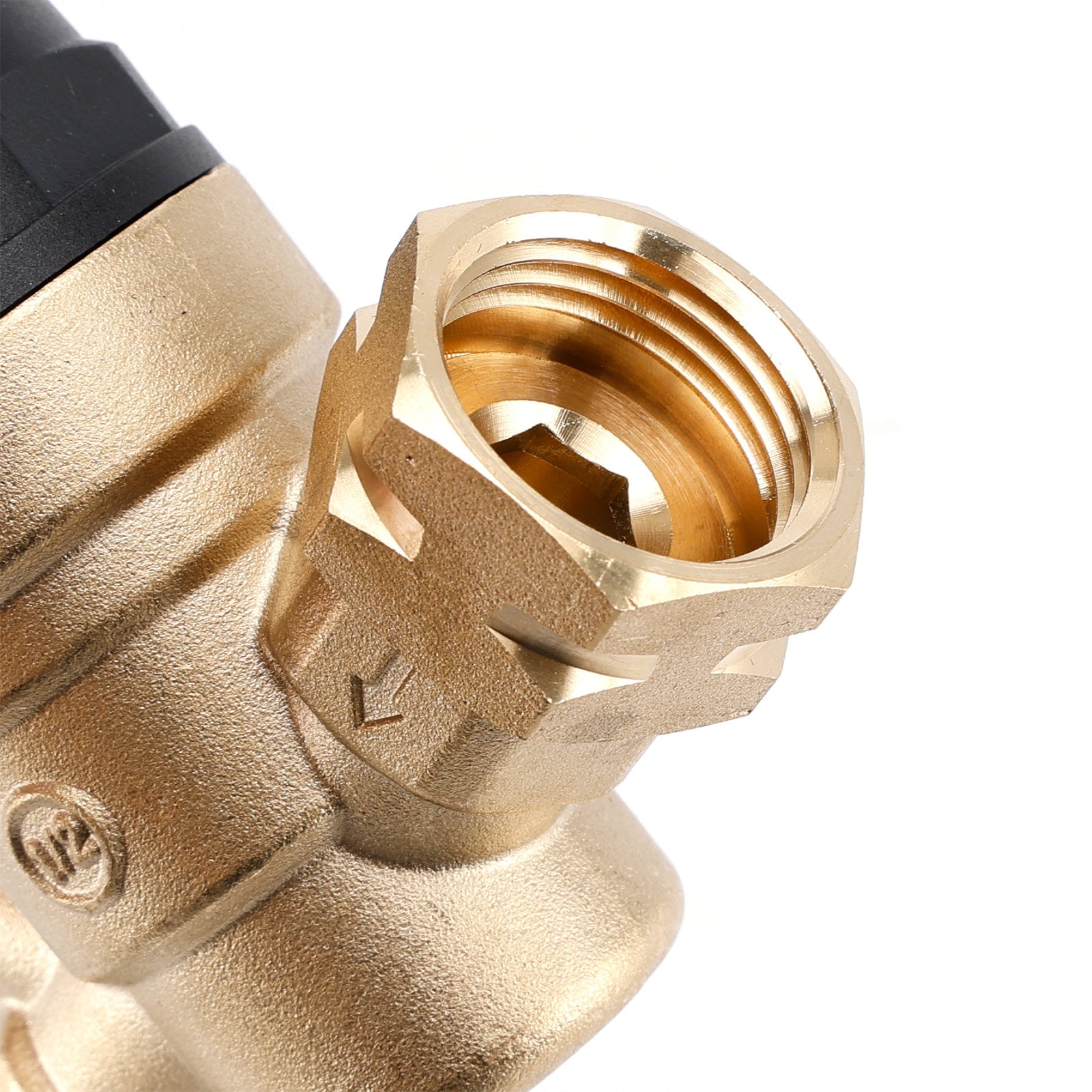 Regulator ciśnienia d'woda do kamperów. Mosiężna, bezołowiowa, regulowana.