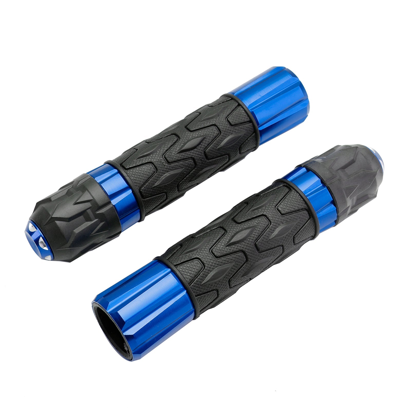 Manopole universali per manubrio moto CNC 7/8"&quot;/22 mm, rosso e argento