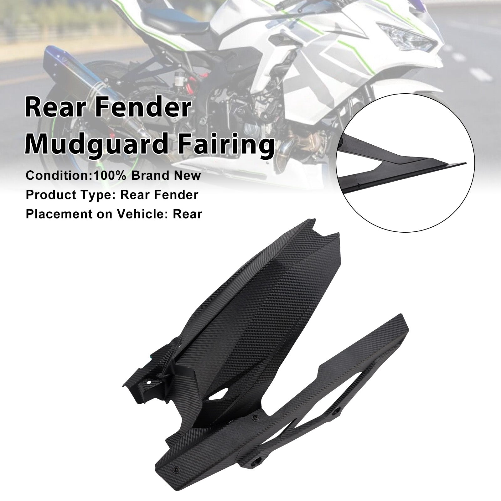 Parafango posteriore per Kawasaki ZX-25R, ZX-4R e ZX-4RR (2020-2025)