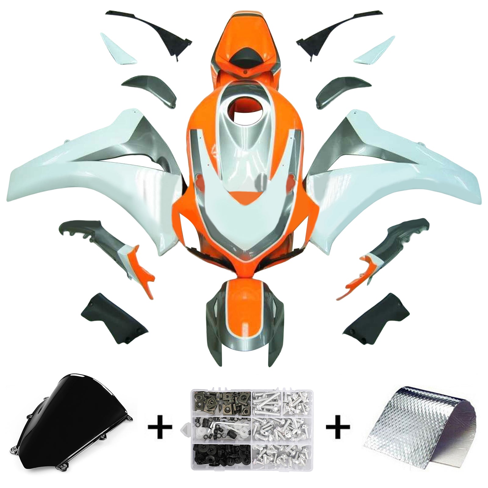 Kit de carénage injecté en plastique ABS pour Honda CBR1000RR 2008-2011