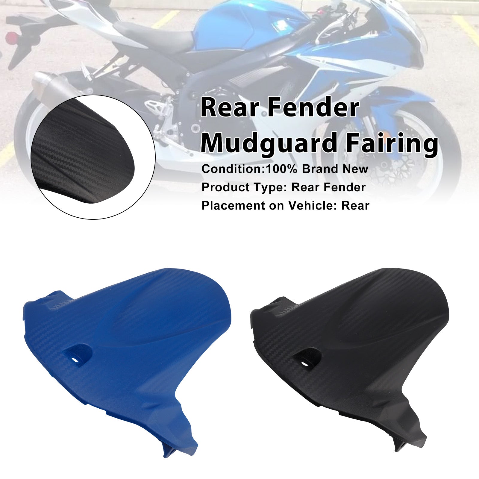 Garde-boue arrière pour Suzuki GSX-R750 (2011-2025)