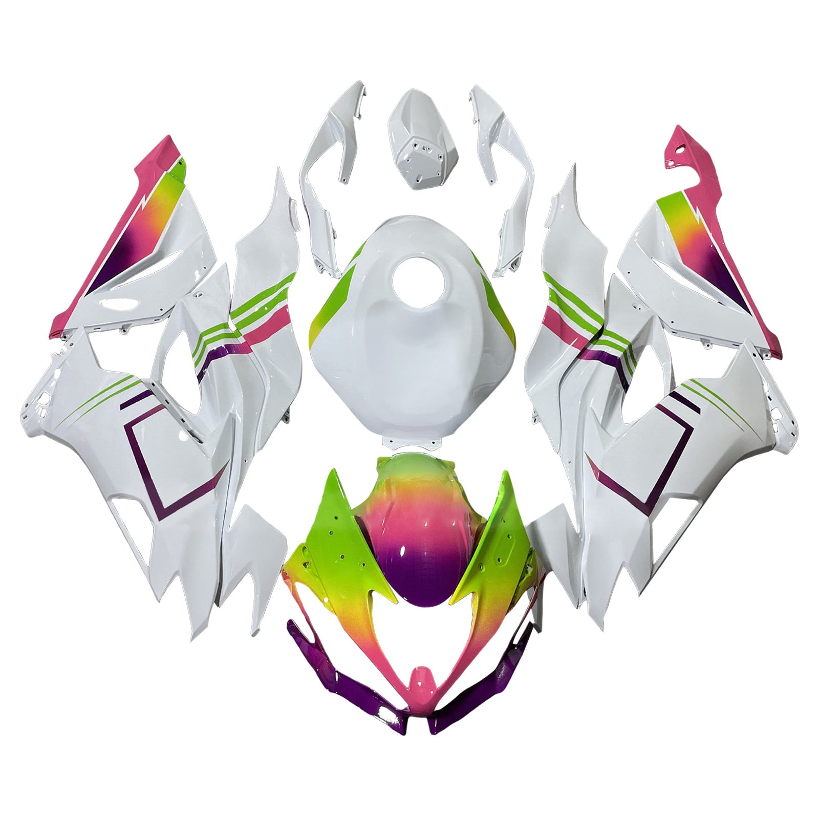 Kit di carenatura a iniezione, corpo in plastica ABS per Kawasaki ZX6R 2019-2023