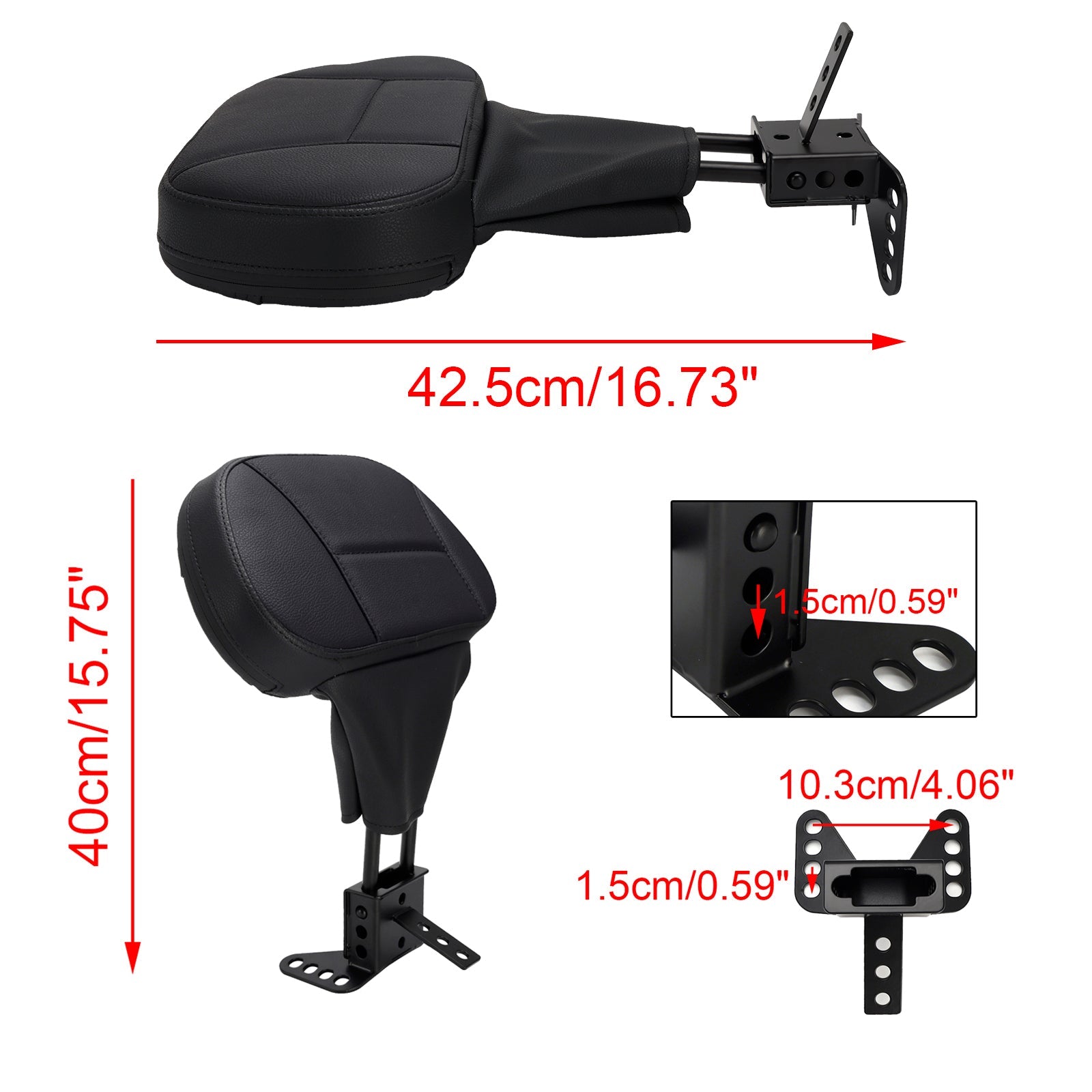 Coussin de dossier conducteur pour Street Electra, Road Glide, Road King et Tri Glide (1988-2008)