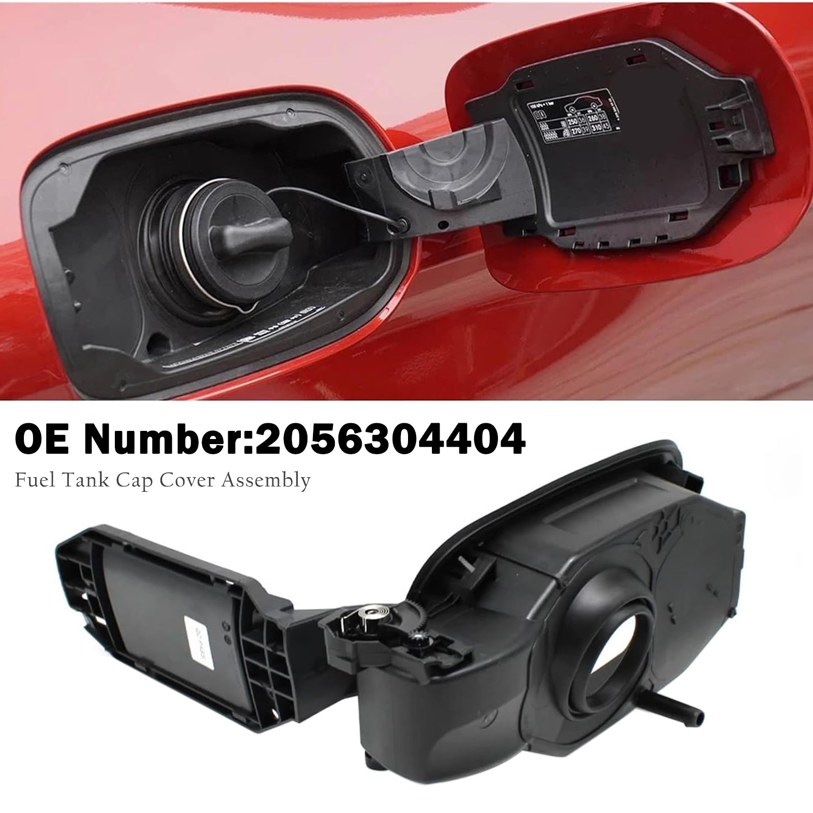 Support de bouchon de réservoir de carburant pour Mercedes-Benz C450 AMG 2016 (références : 2056304404, 2056300167, 2056305403)