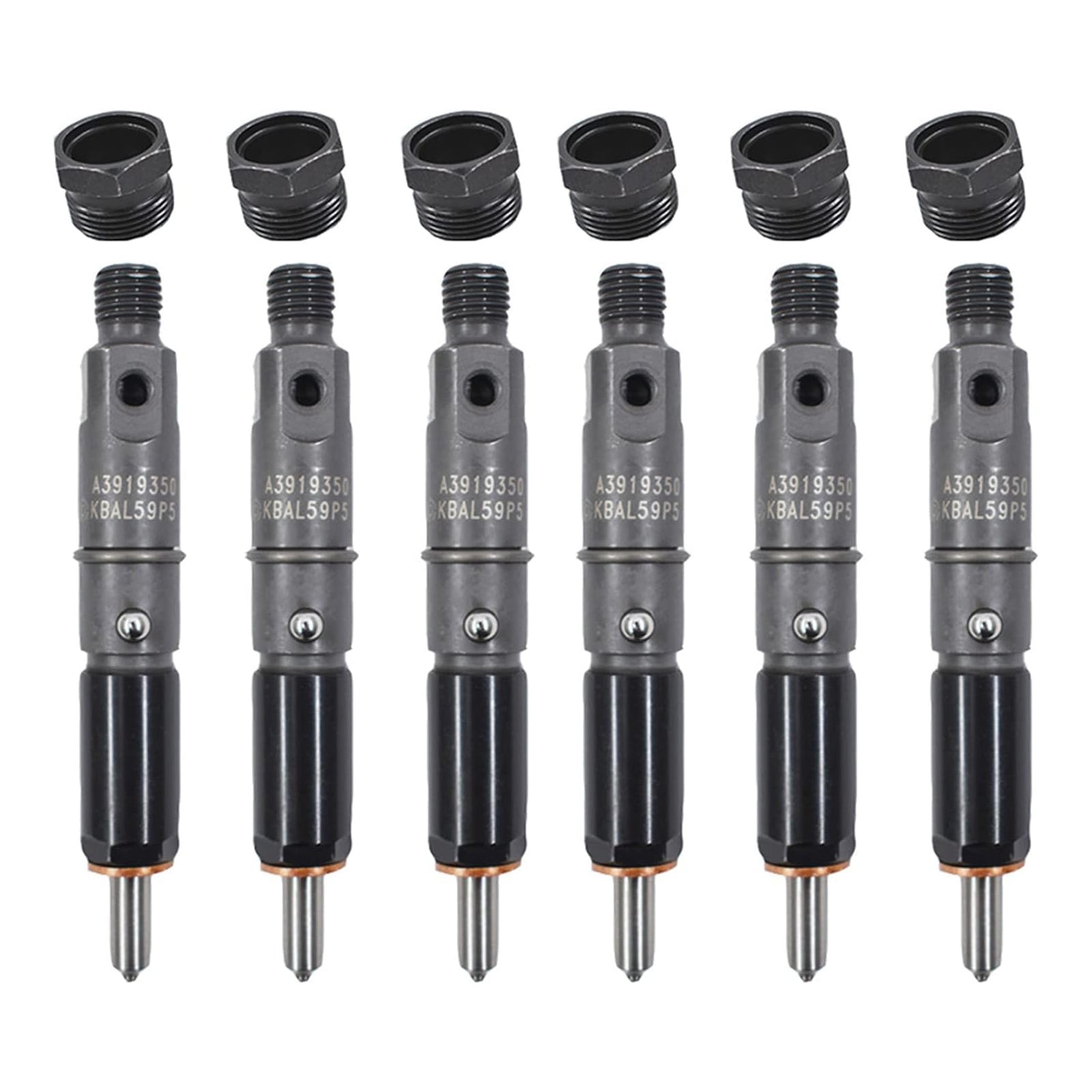 Injecteur de carburant (6 pièces) pour Dodge D250 D350 Cummins 5.9L 12V (1989-1993) - Référence : 0432131837 3919350