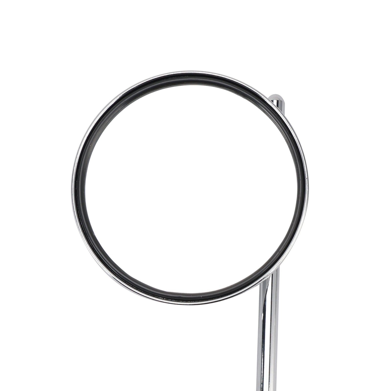 Paar universele chromen klemmontage motorfietsspiegels, rond, voor 7/8" sturen