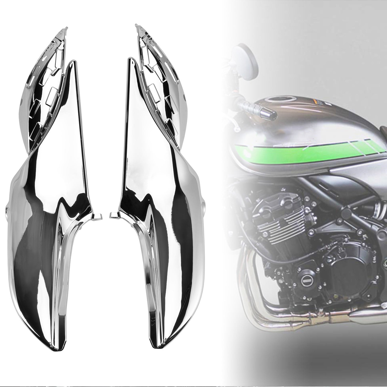 Chrome Bore Panelu owiewki dla Kawasaki Z900RS 2018-2024