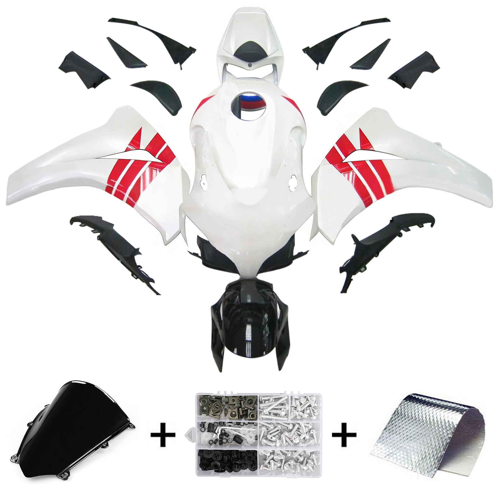 Kit de carénage injecté en plastique ABS pour Honda CBR1000RR 2008-2011