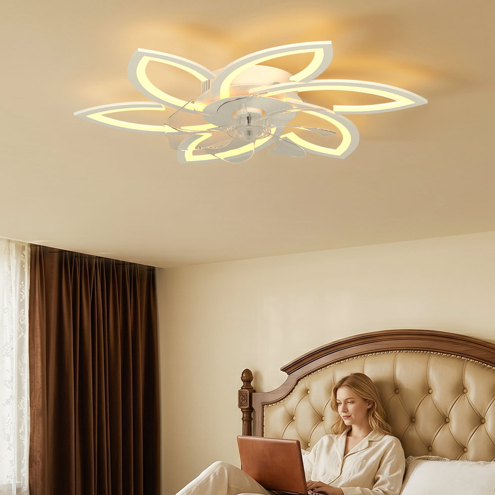 Silencioso Ventilador de techo con LED con iluminación y mando a distancia