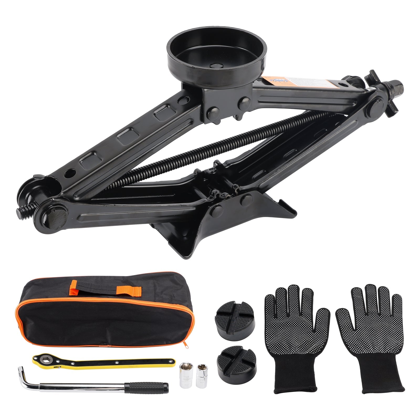 Universele schaarkrik 2,5 T/2500 kg met wielsleutel voor SUV's en MPV's