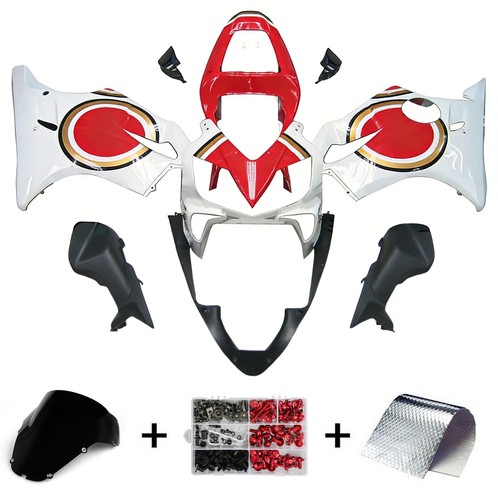 Kit de carénage par injection, carrosserie en plastique ABS pour Honda CBR600 F4i 2001-2003