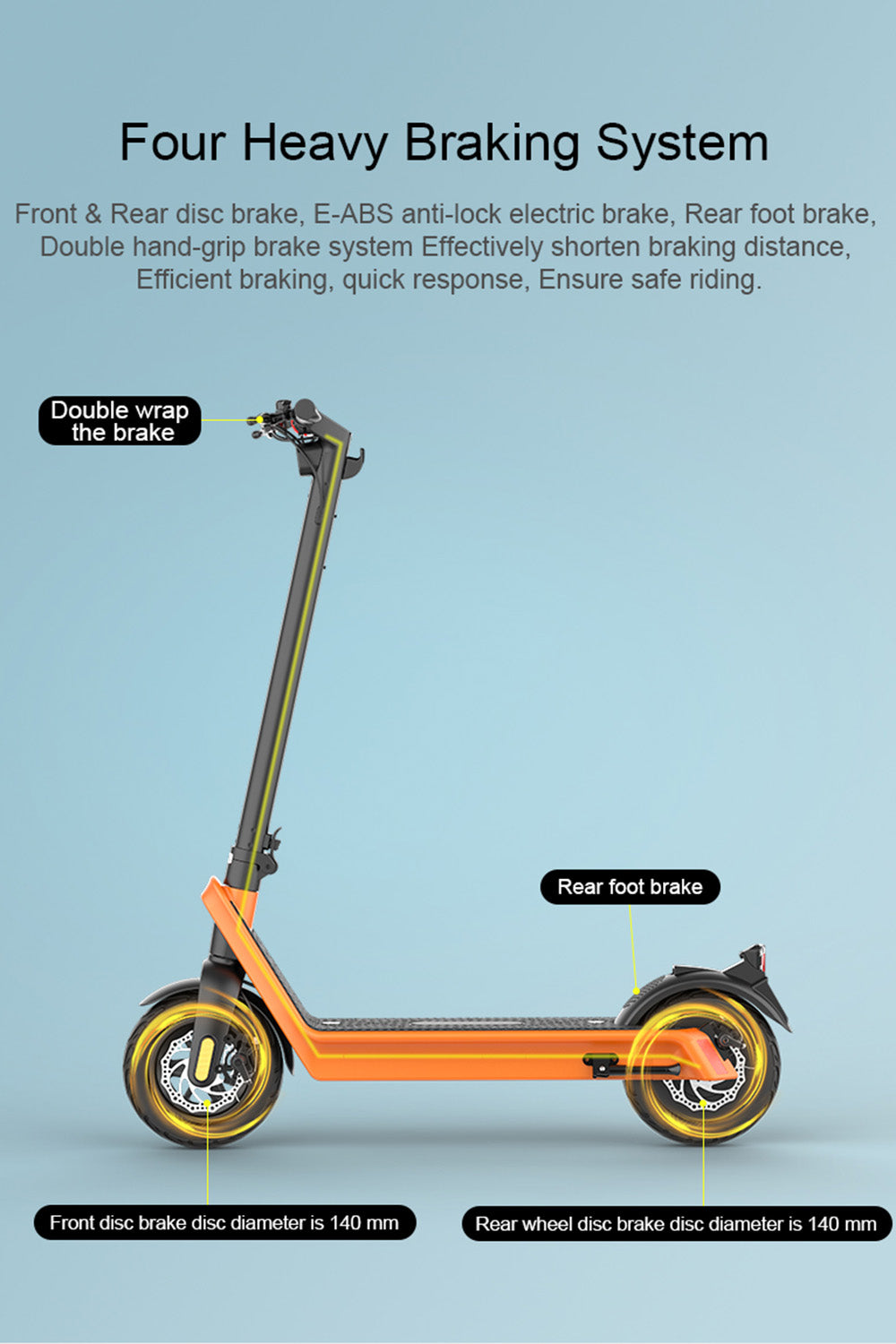 10" gamme électrique se pliante 40km/h du scooter 500W 70KM pour le trajet en ville adulte