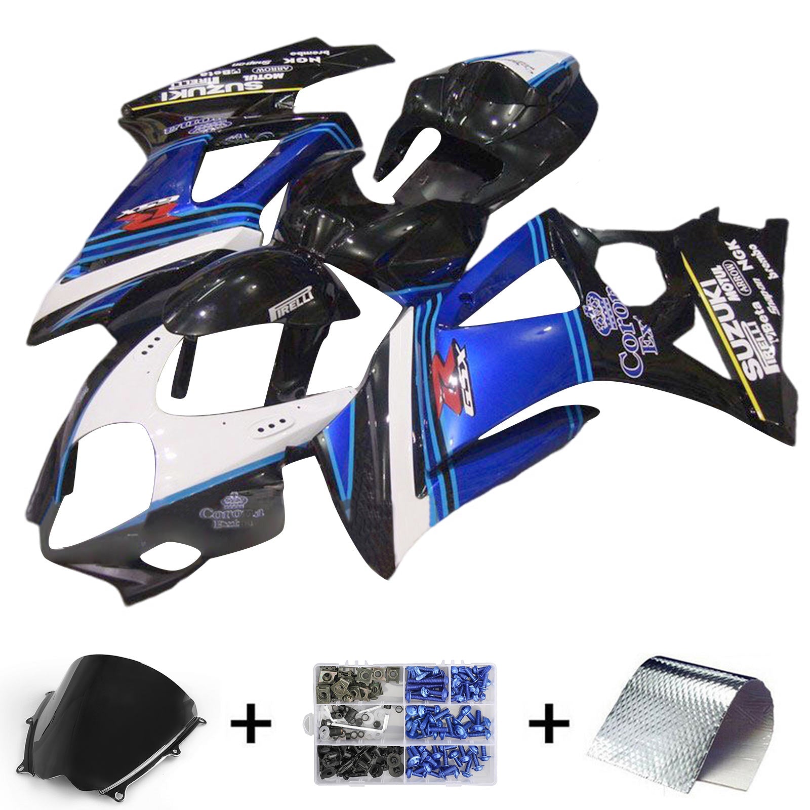 Amotopart Suzuki GSXR1000 2007-2008 K7 Kit carenatura carrozzeria in plastica ABS