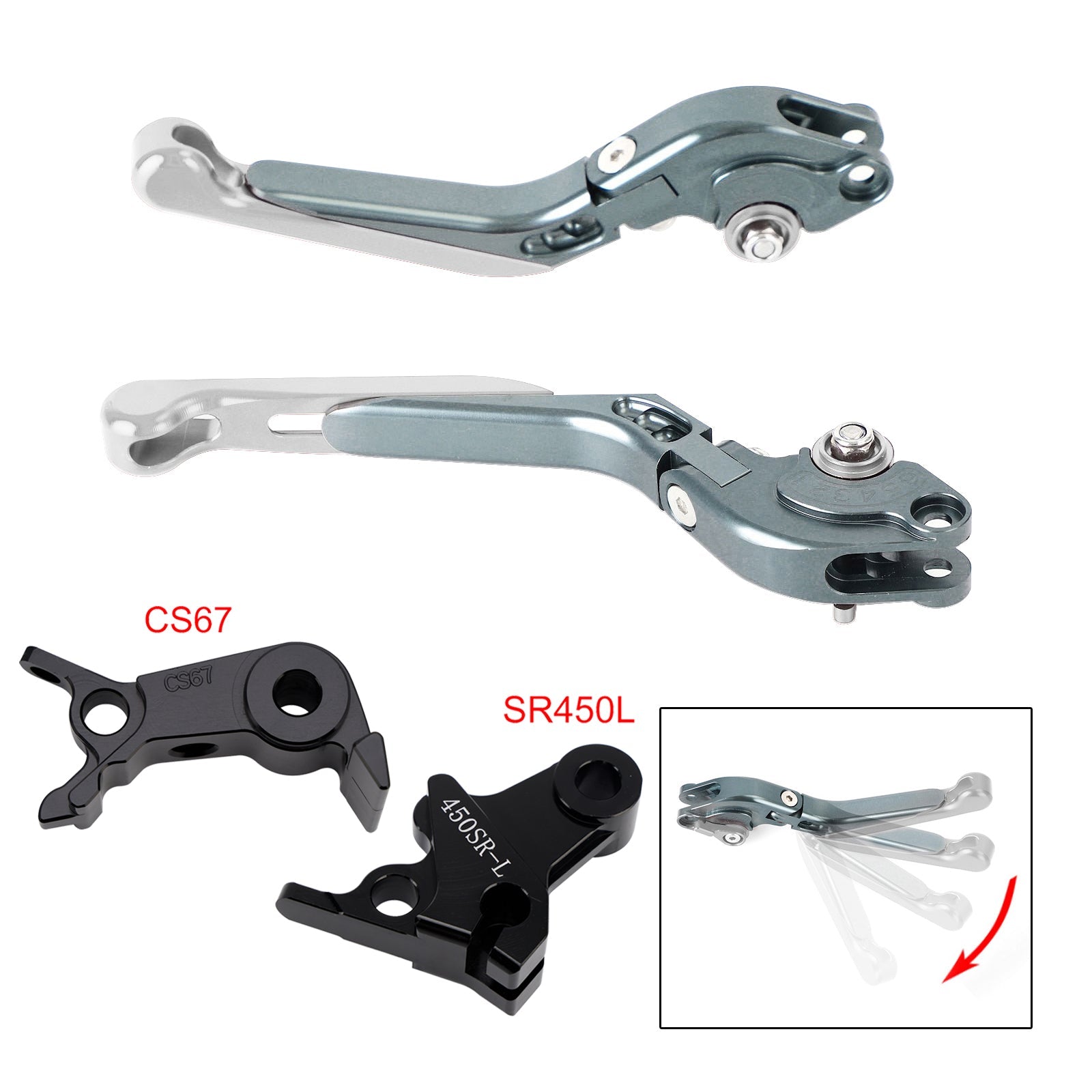 Levier de frein et d'embrayage réglable compatible avec VOGE DS900X 900DSX 2024-2026