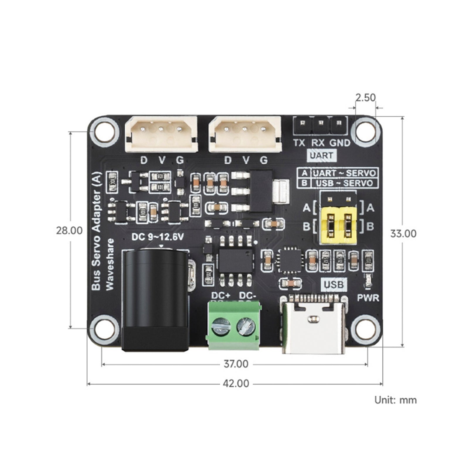 Raspberry Pi Servo Pilot Card Module, USB/UART ESP32 Communication