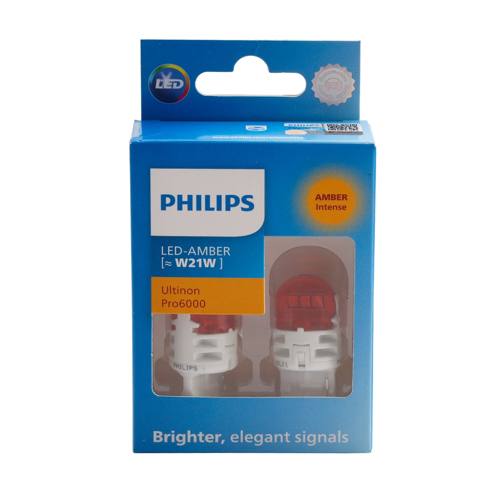 Phare de voiture LED AMBRE Ultinon Pro6000 WY21W W21W 11065AU60 pour PHILIPS